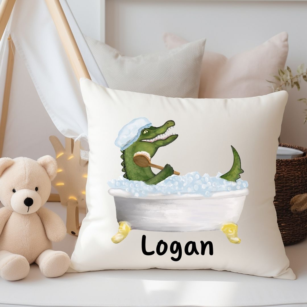 Personalized Alligator Bath Pillow - MerikaArt