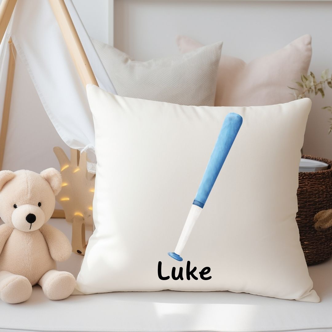Personalized Baseball Bat Kids Pillow - MerikaArt