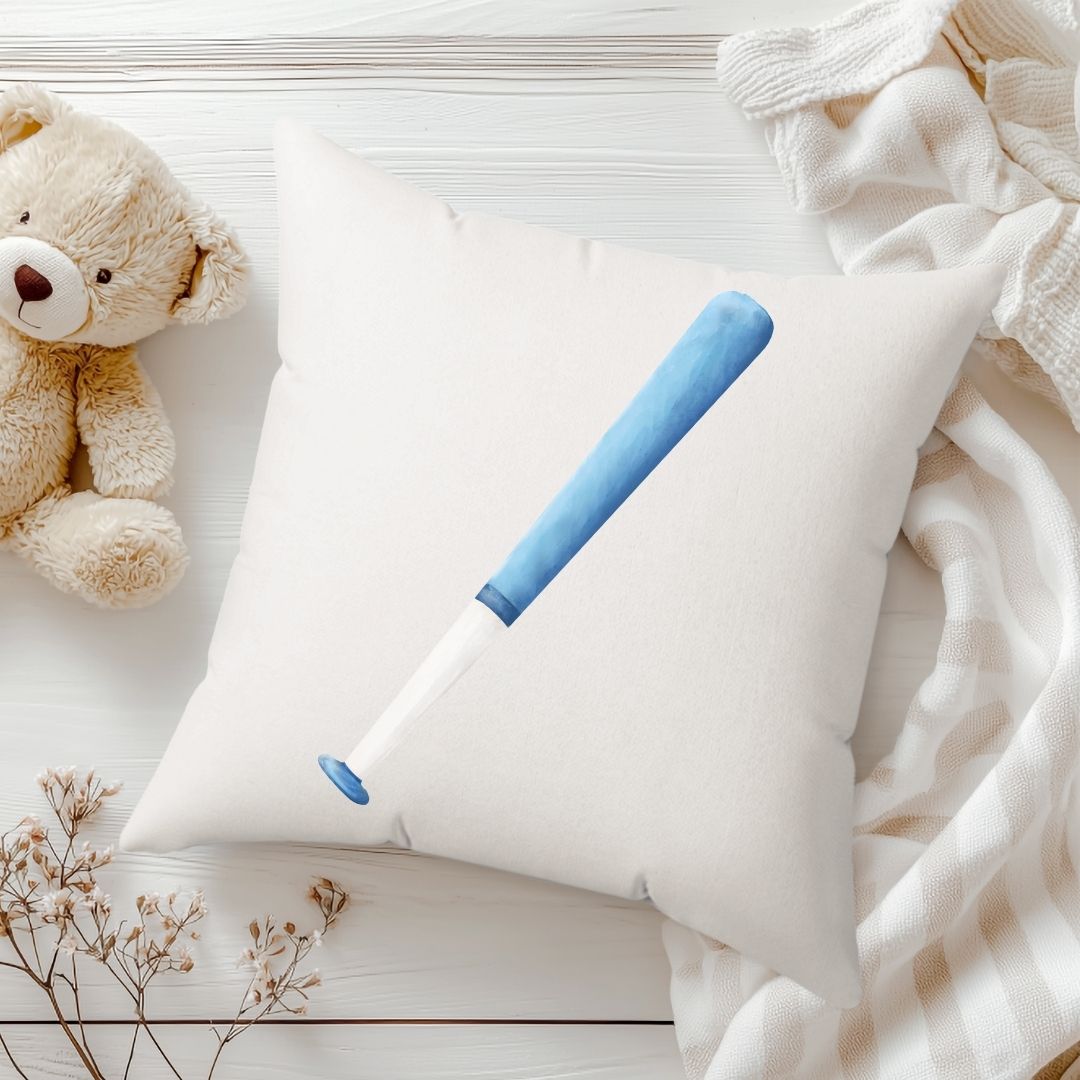 Personalized Baseball Bat Kids Pillow - MerikaArt