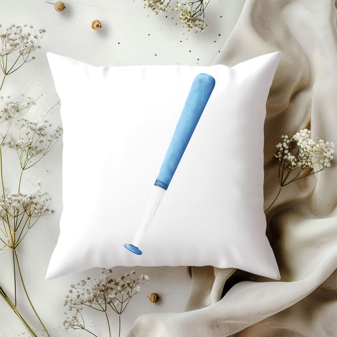 Personalized Baseball Bat Kids Pillow - MerikaArt