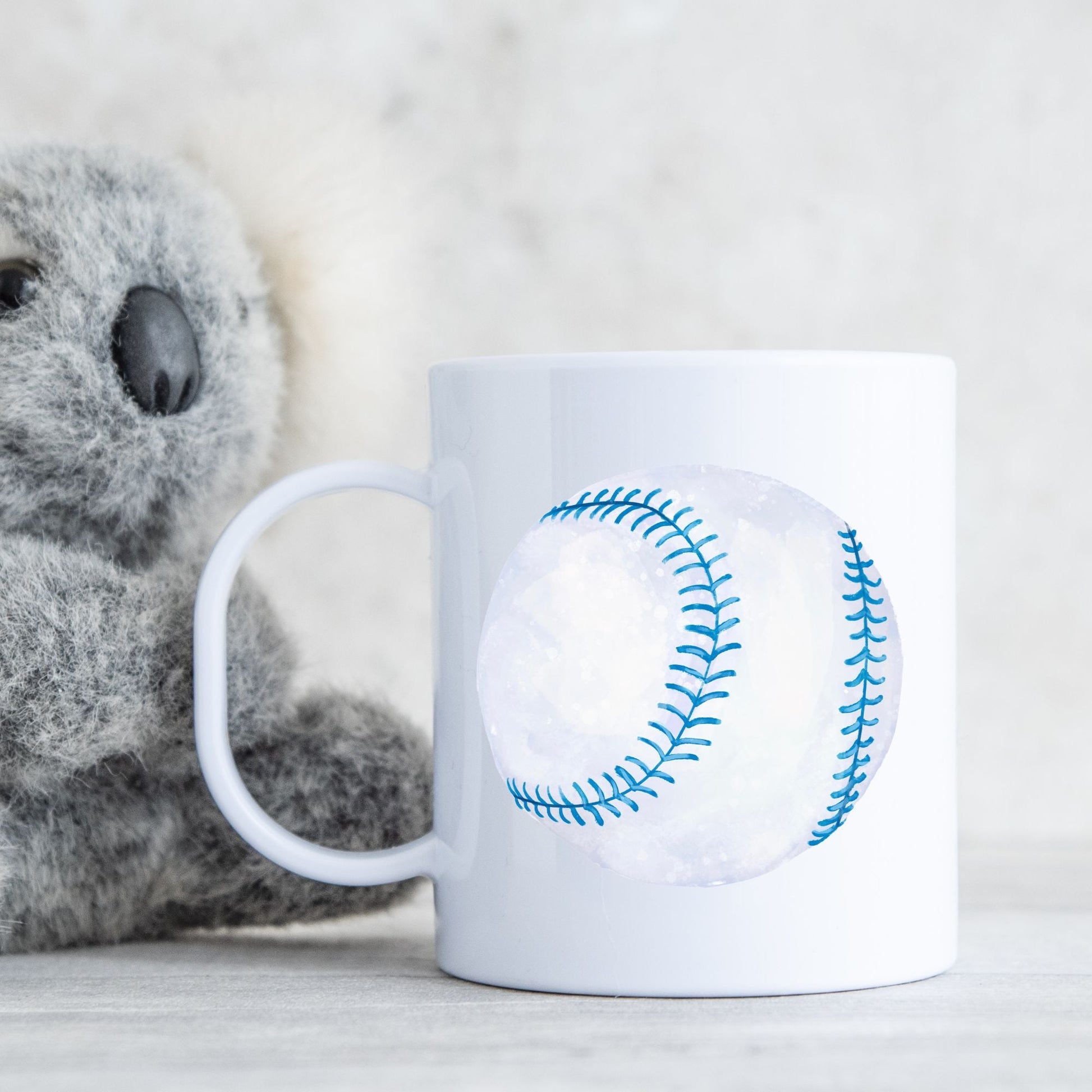 Personalized Blue Baseball Mug - MerikaArt