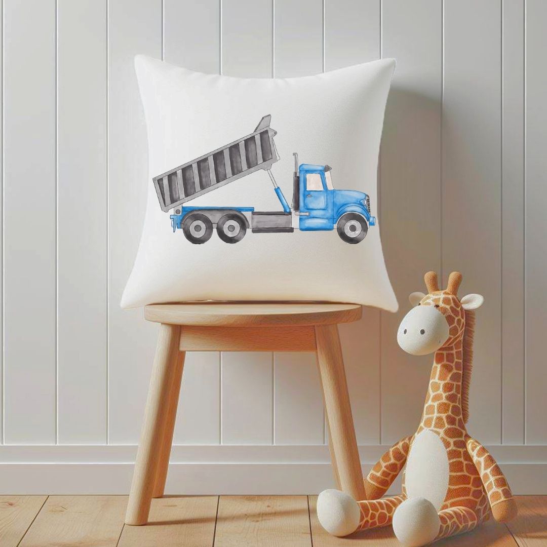 Personalized Dump Truck Kids Pillow - MerikaArt
