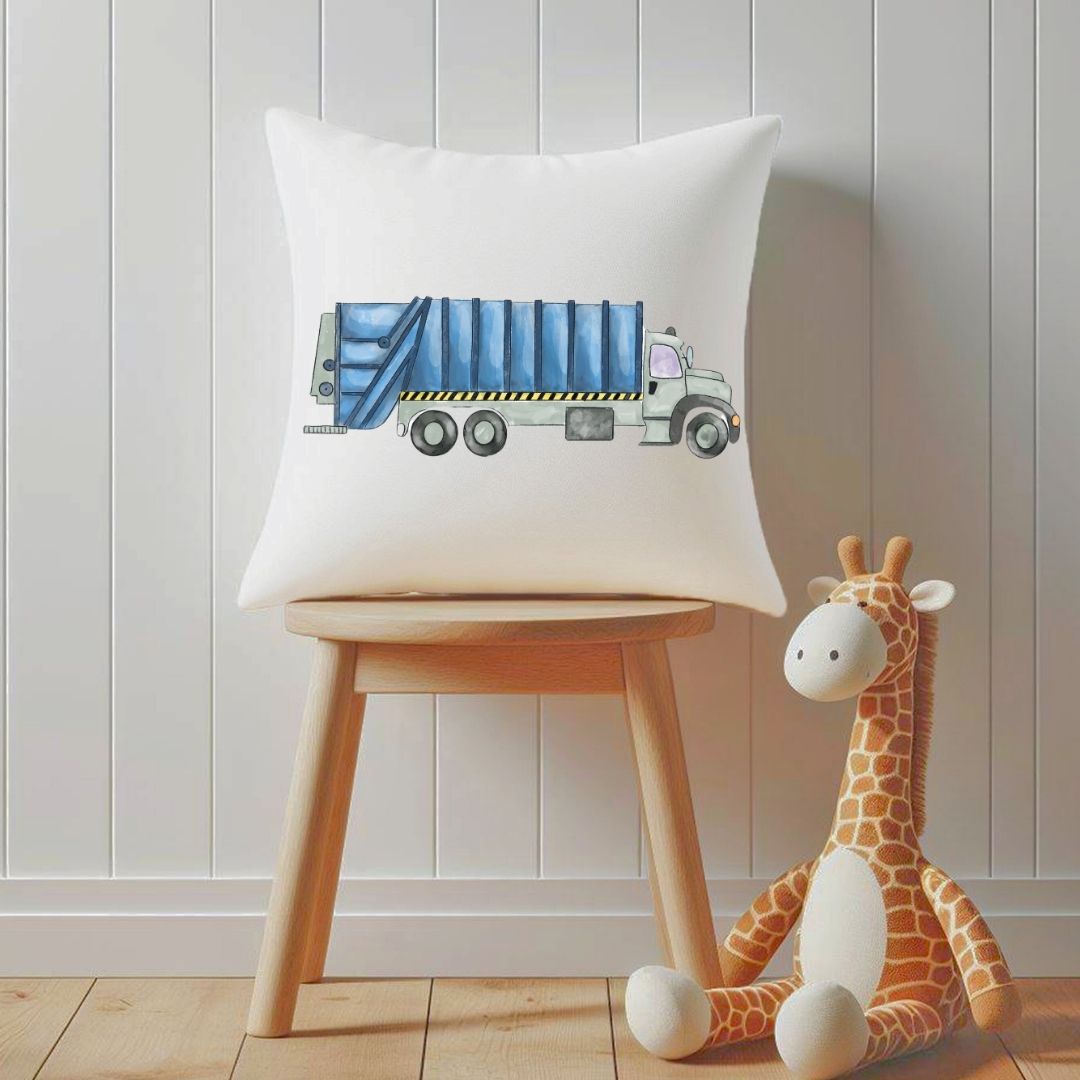 Personalized Garbage Truck Kids Pillow - MerikaArt