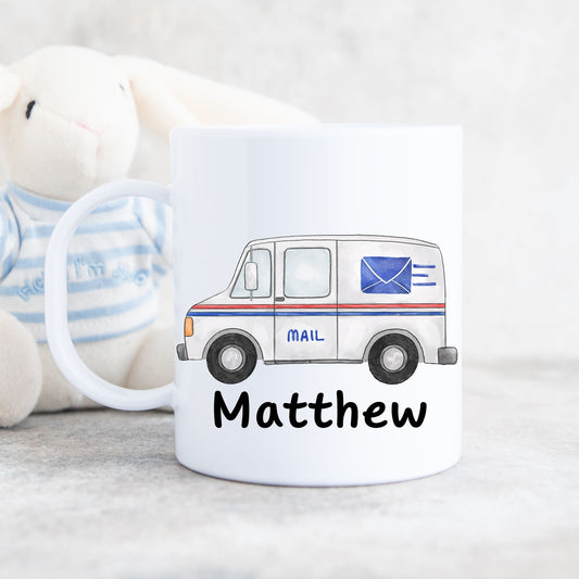 Personalized Mail Truck Mug - MerikaArt