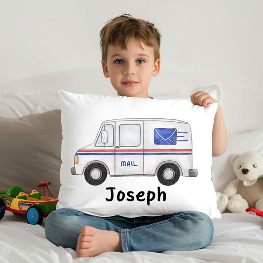 Personalized Mail Van Kids Pillow - MerikaArt