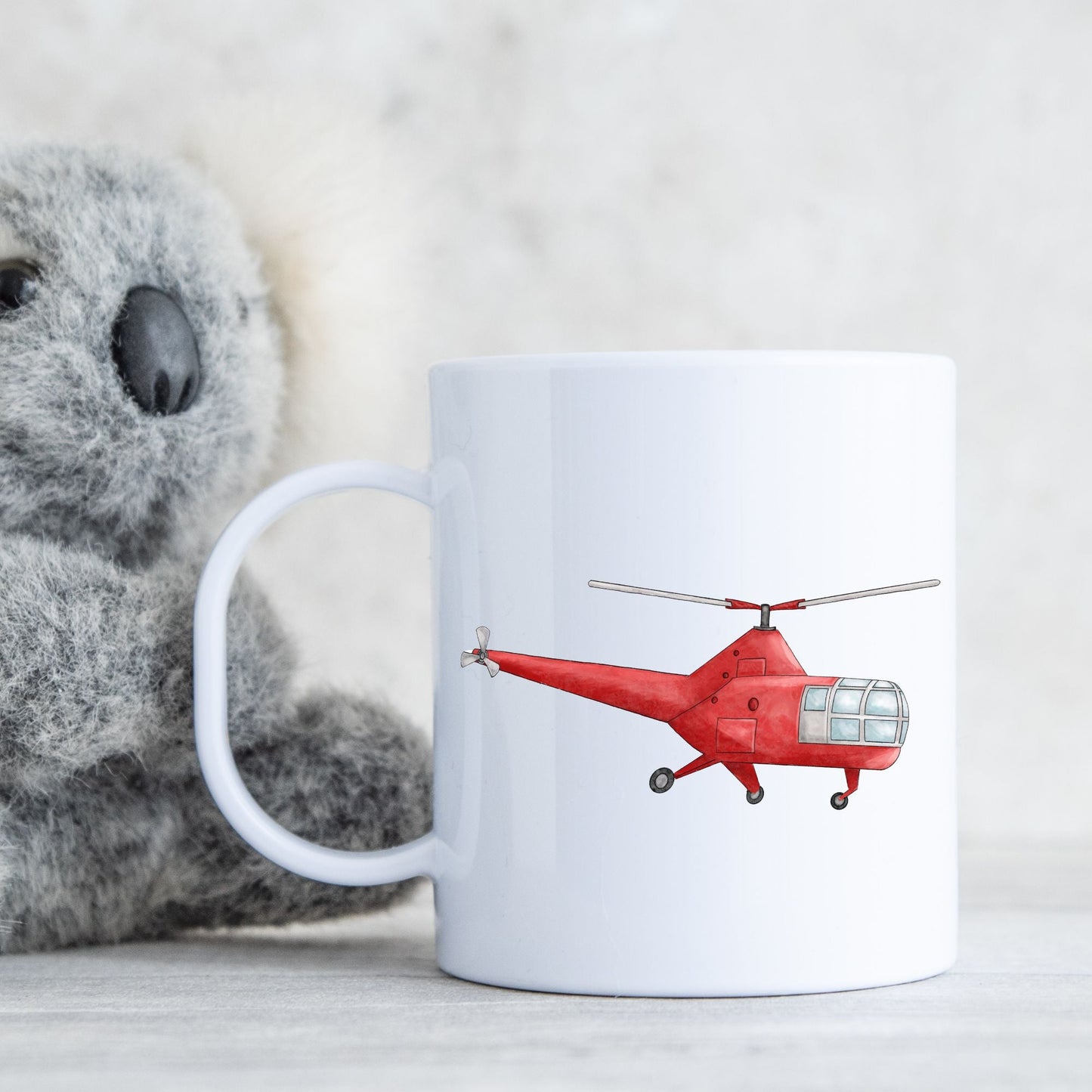 Personalized Red Helicopter Mug - MerikaArt