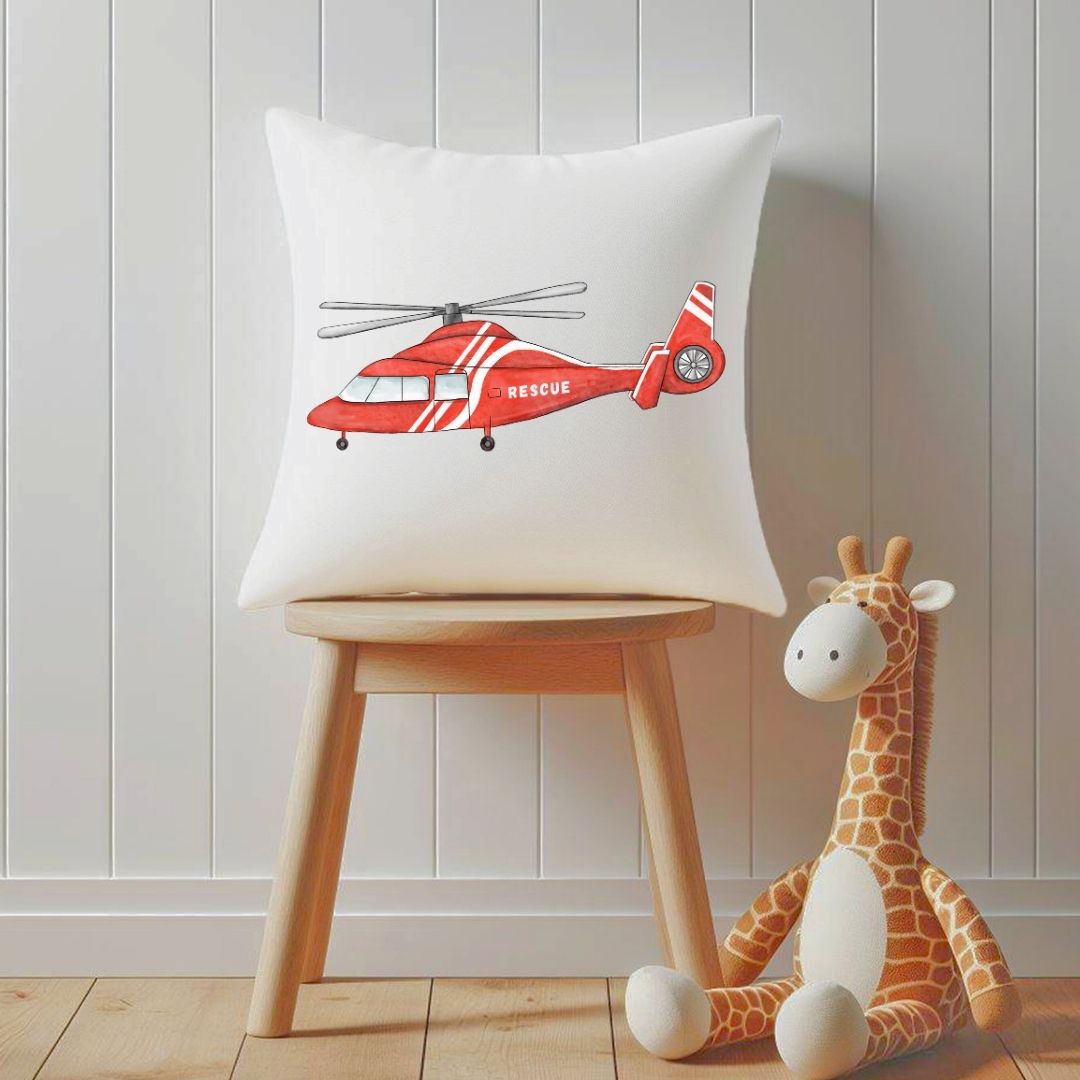 Personalized Rescue Helicopter Kids Pillow - MerikaArt