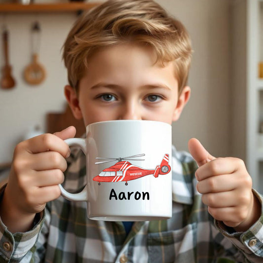 Personalized Rescue Helicopter Mug - MerikaArt