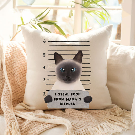 Personalized Siamese Cat Pillow - MerikaArt
