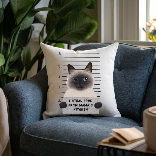 Personalized Siamese Cat Pillow - MerikaArt