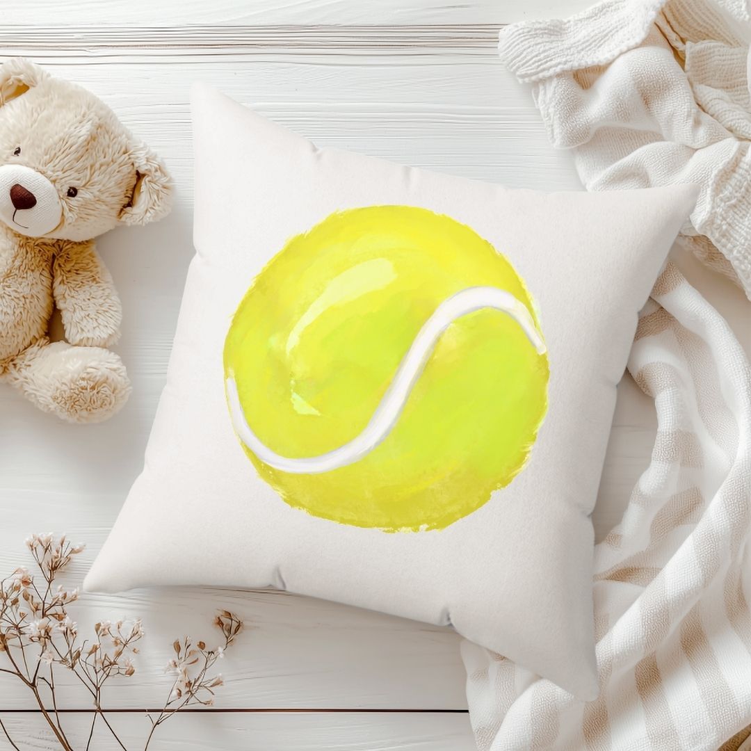 Personalized Tennis Ball Kids Pillow - MerikaArt