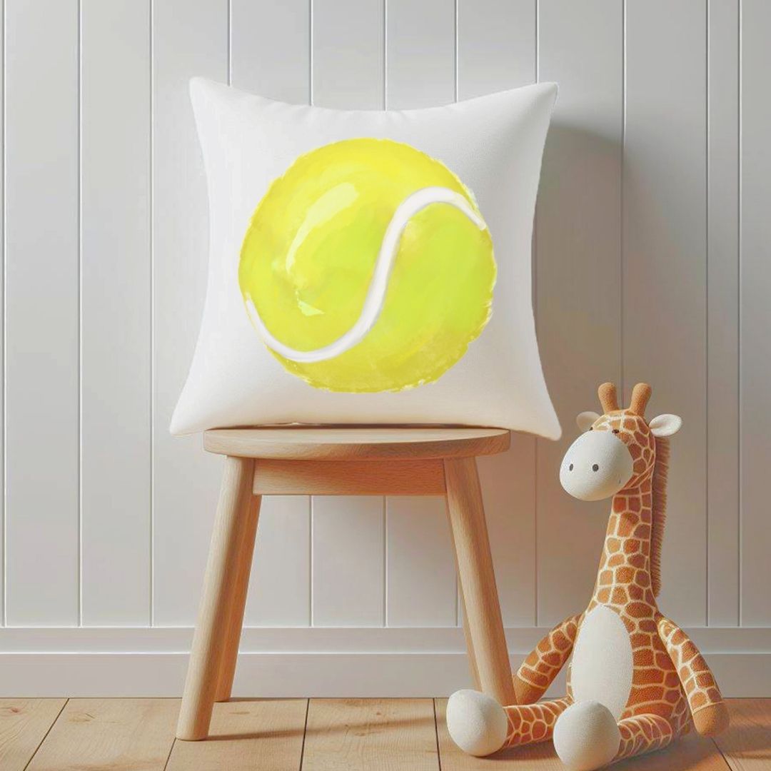 Personalized Tennis Ball Kids Pillow - MerikaArt