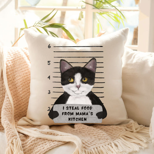 Personalized Tuxedo Cat Pillow - MerikaArt