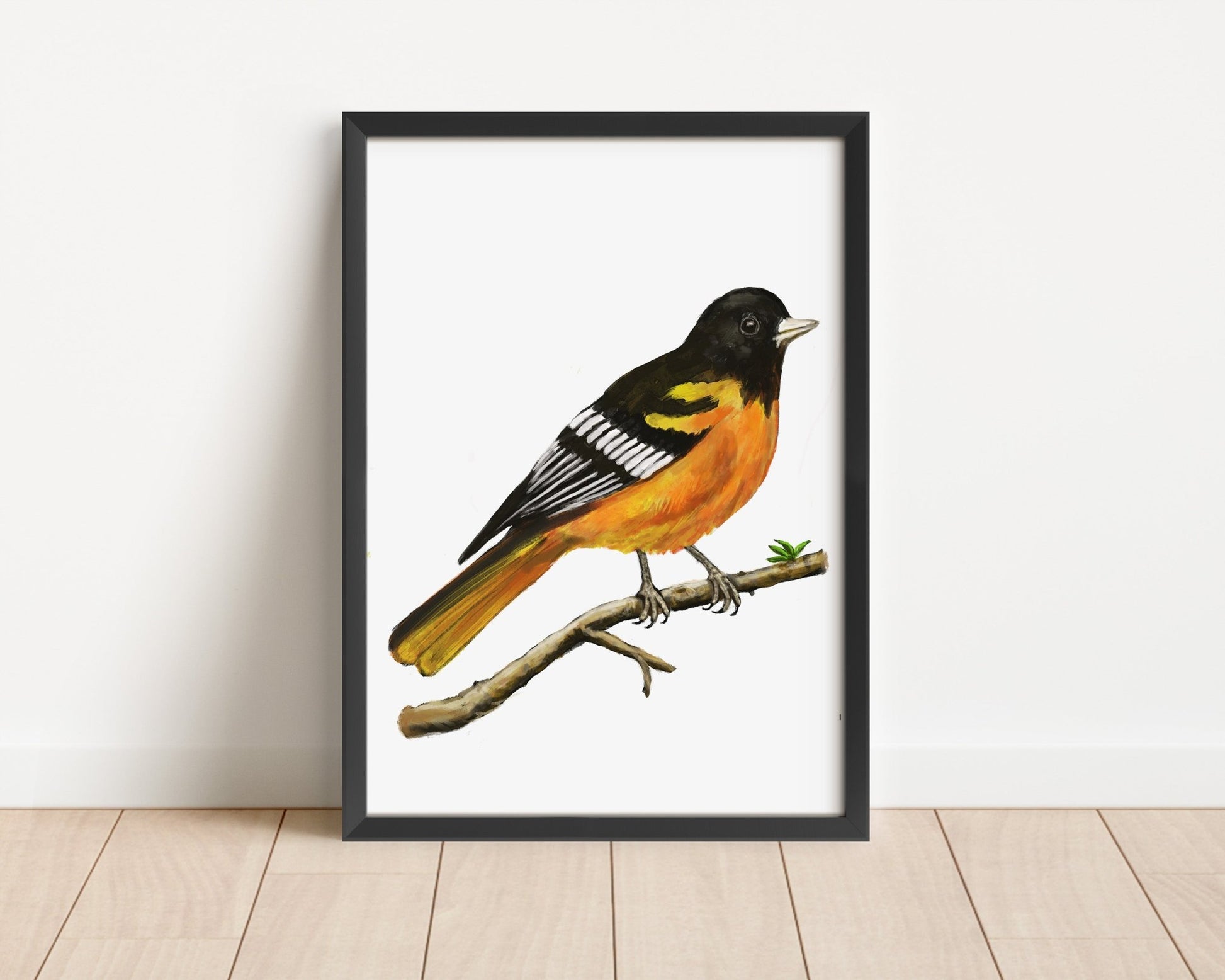 Personalized White - bellied Caique Wall Art Print – Colorful Parrot Illustration for Pet Bird Lovers - MerikaArt