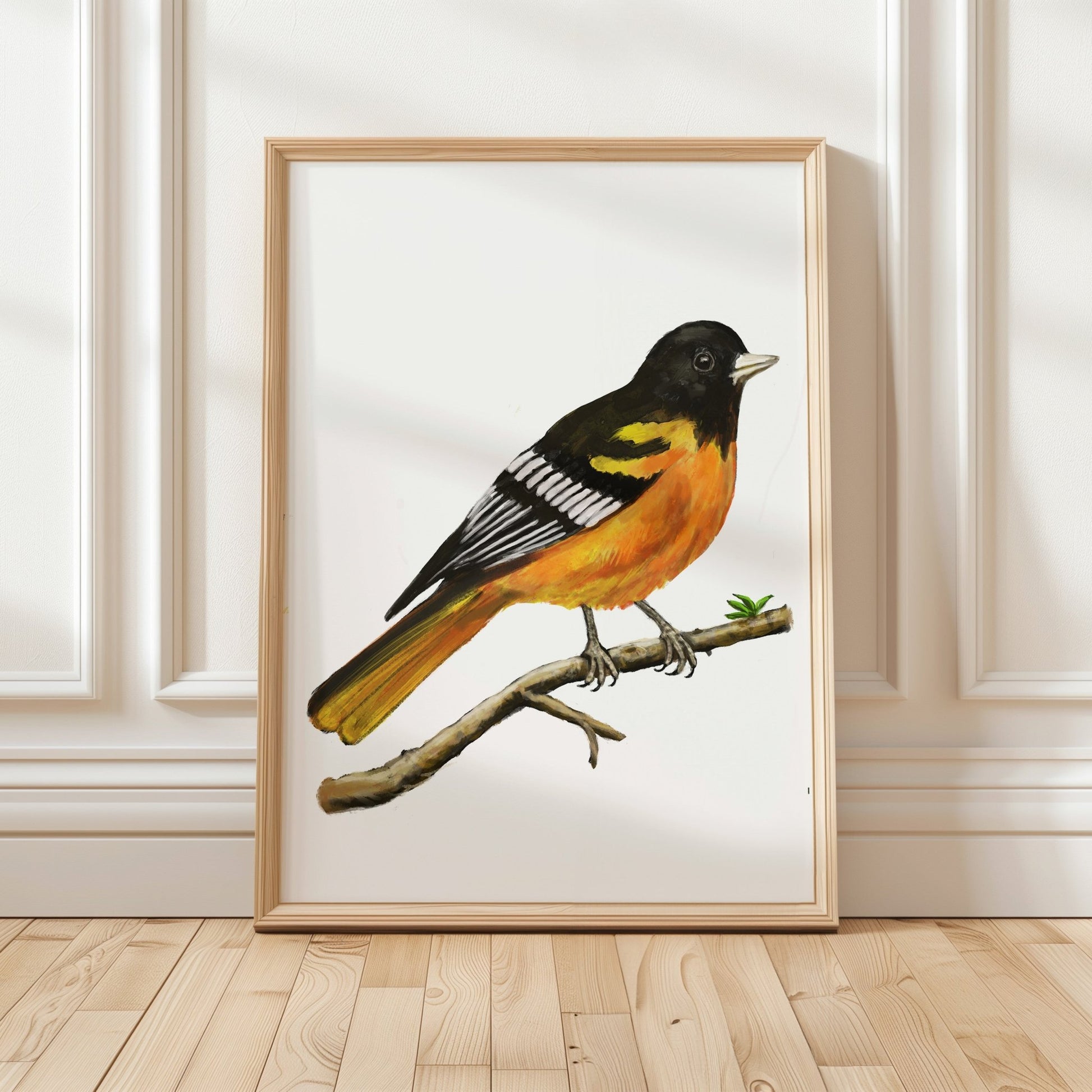 Personalized White - bellied Caique Wall Art Print – Colorful Parrot Illustration for Pet Bird Lovers - MerikaArt
