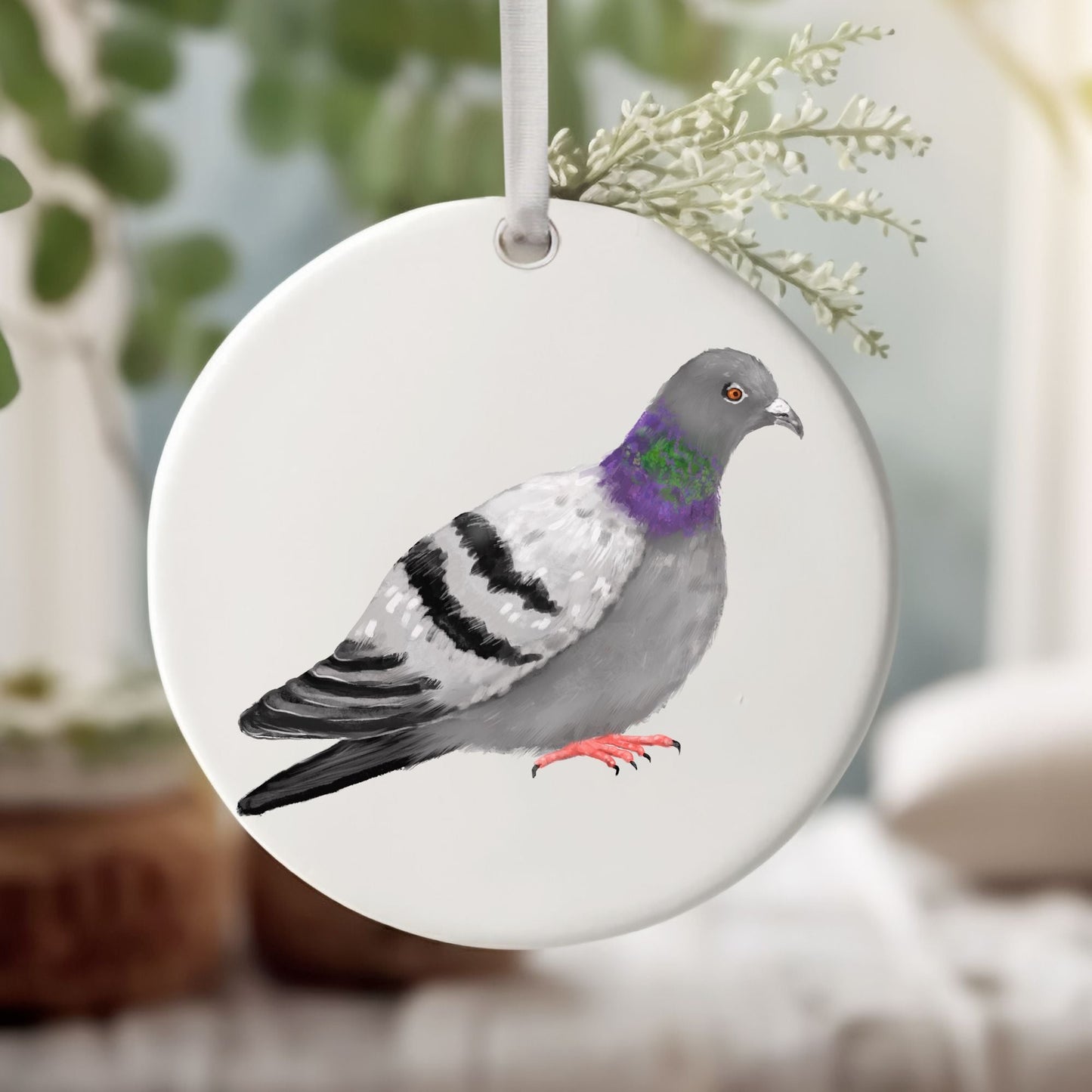 Pigeon Ceramic Ornament - MerikaArt
