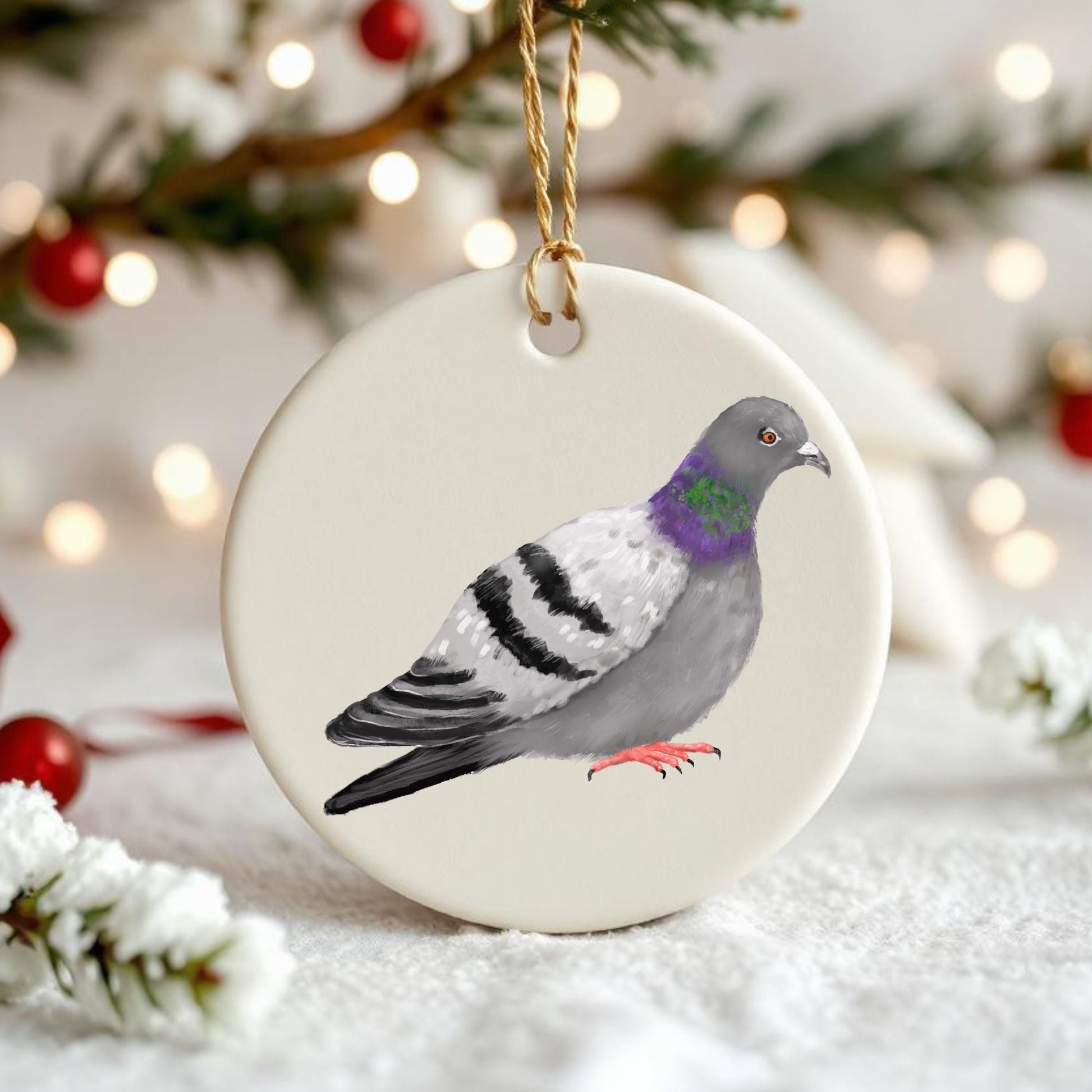Pigeon Ceramic Ornament - MerikaArt