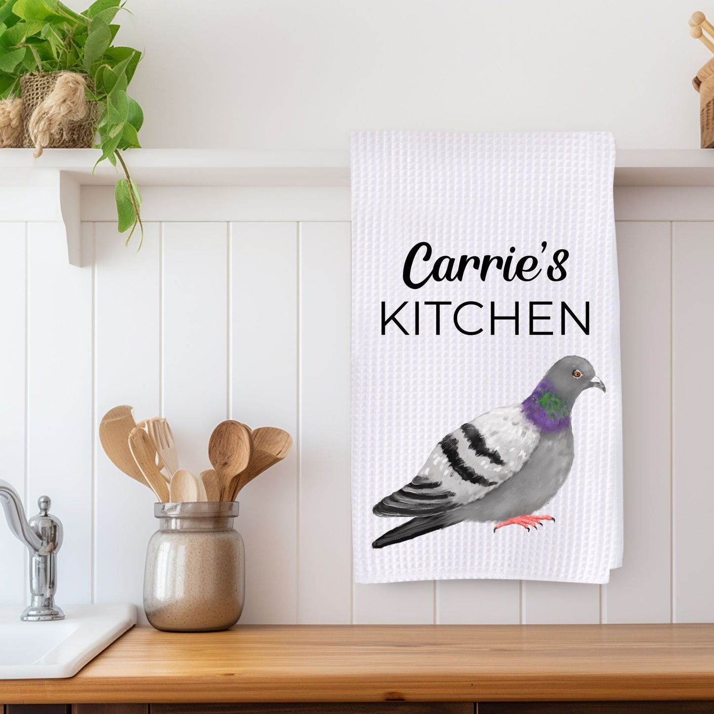 Pigeon Kitchen Towel - MerikaArt