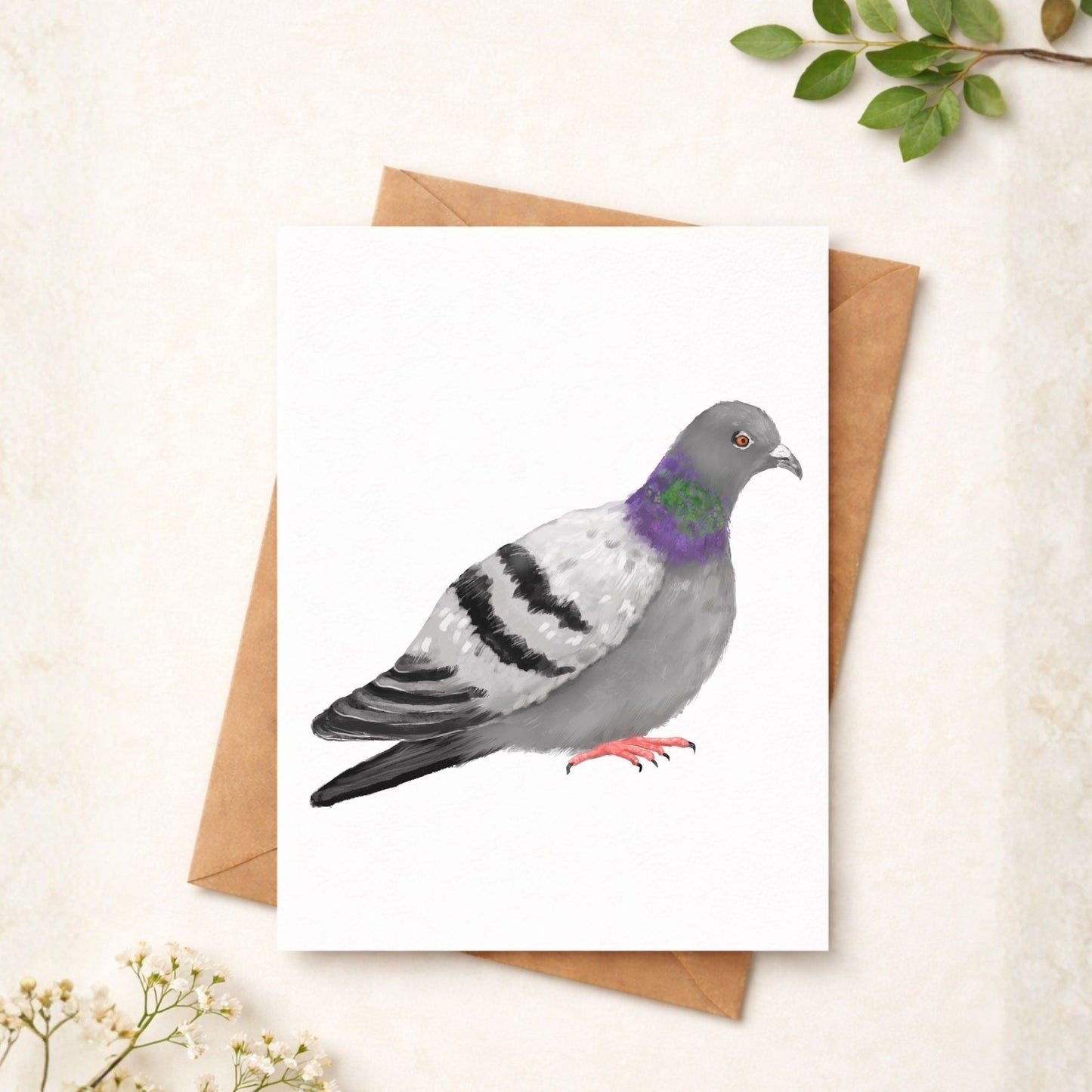 Pigeon Postcard - MerikaArt