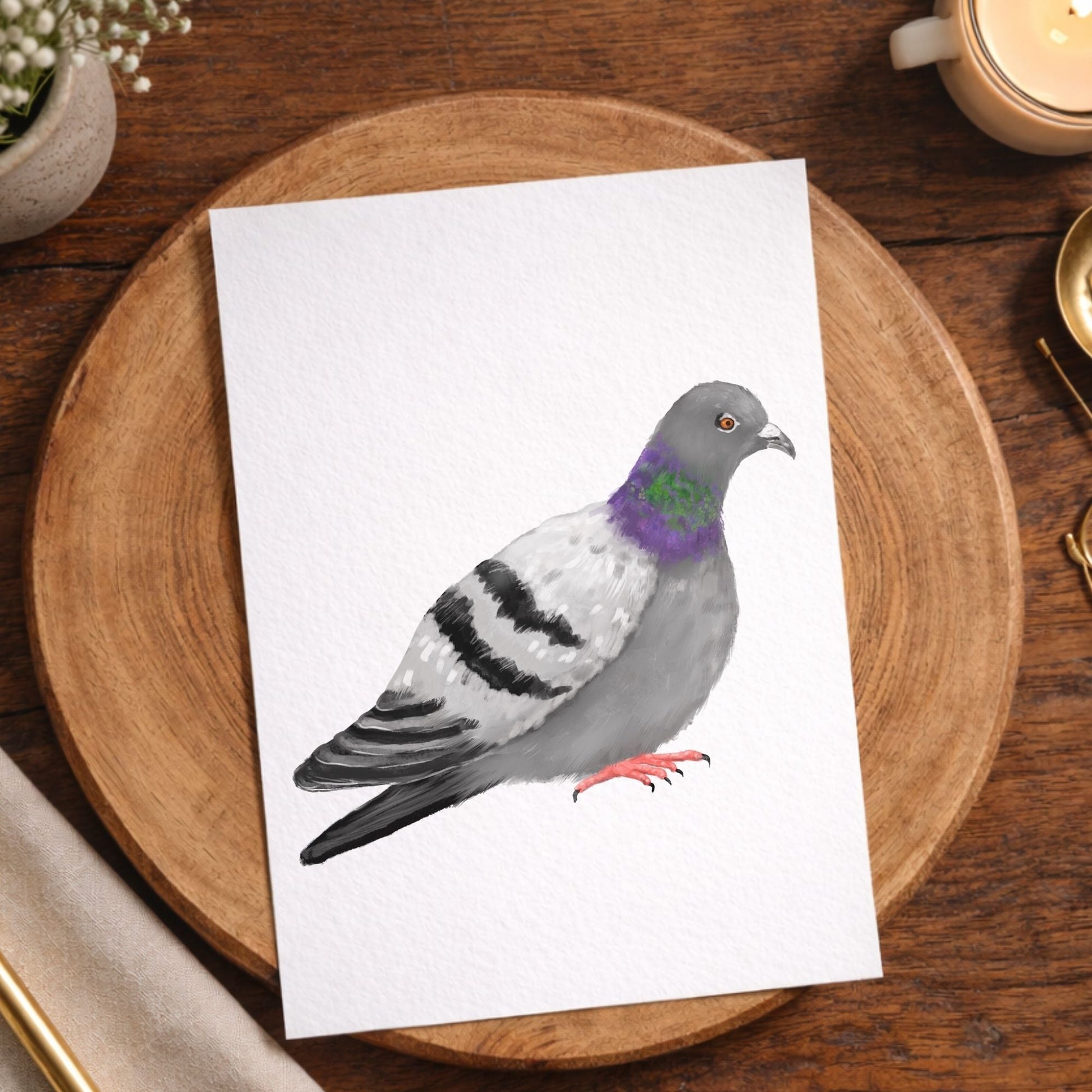 Pigeon Postcard - MerikaArt