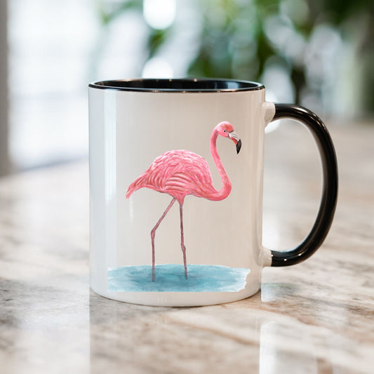 Pink Flamingo Ceramic Coffee Mug - MerikaArt