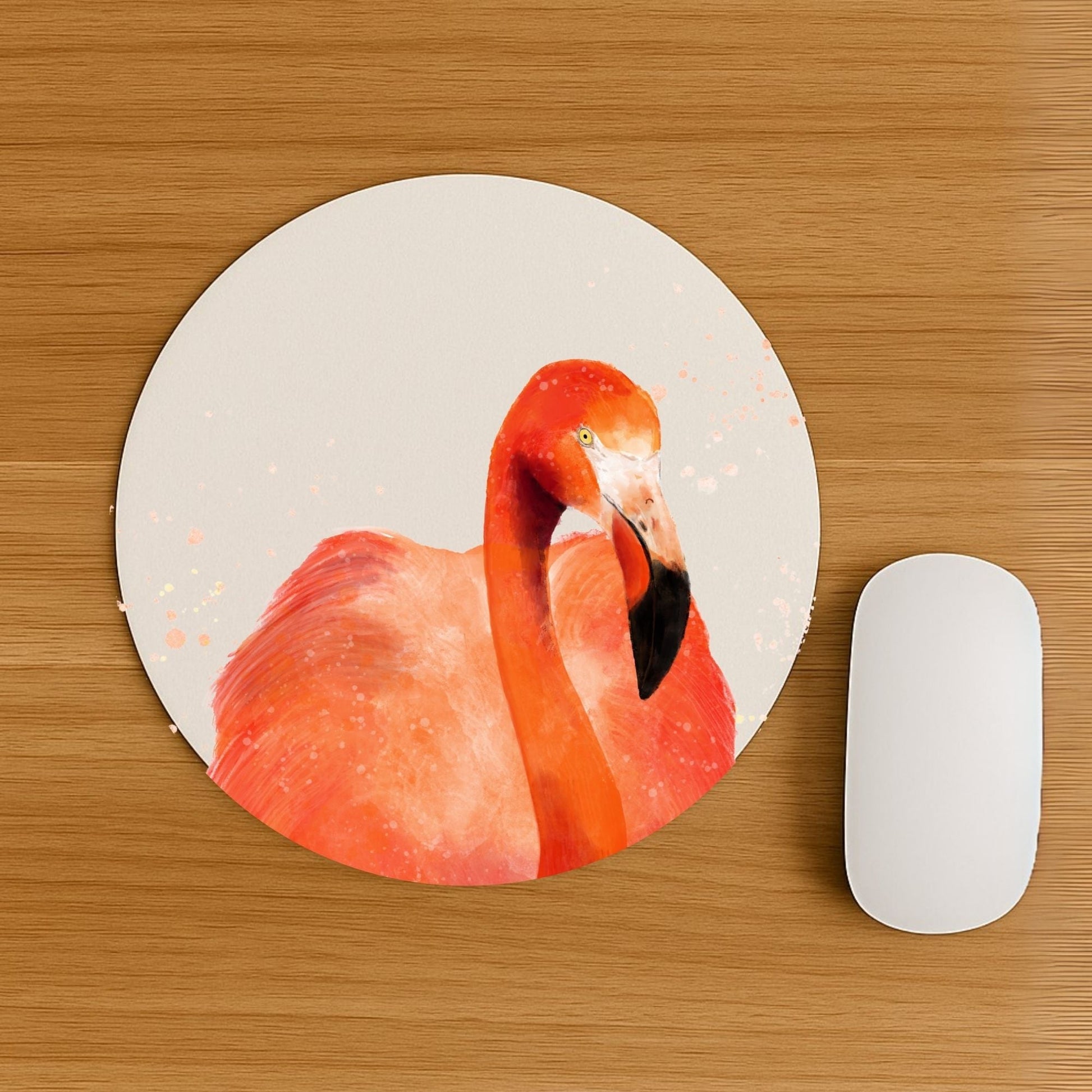 Pink Flamingo Mousepad - MerikaArt