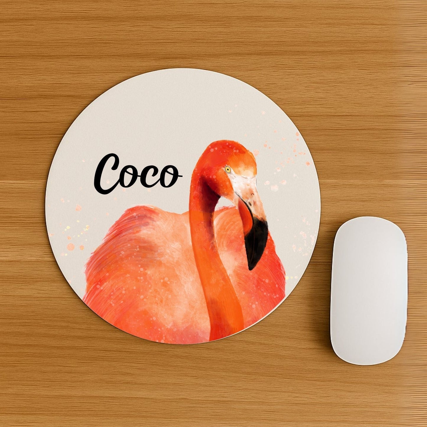 Pink Flamingo Mousepad - MerikaArt