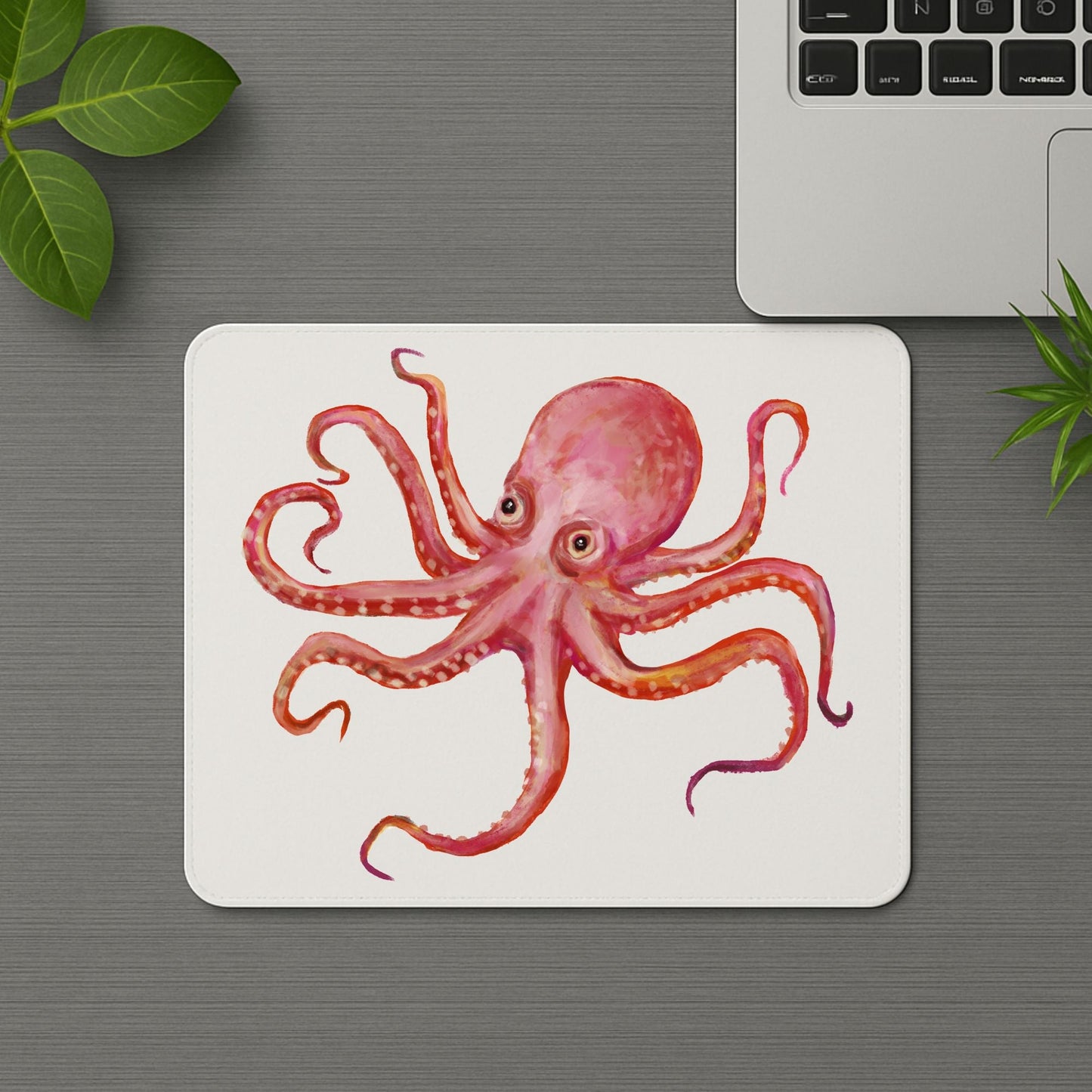 Pink Octopus Mousepad - MerikaArt