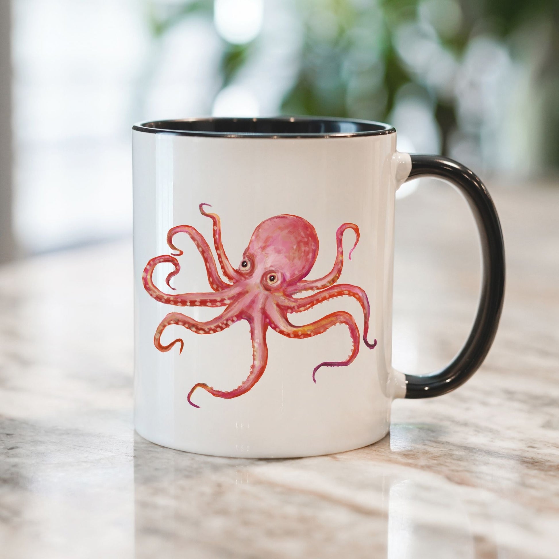 Pink Octopus Mug - MerikaArt