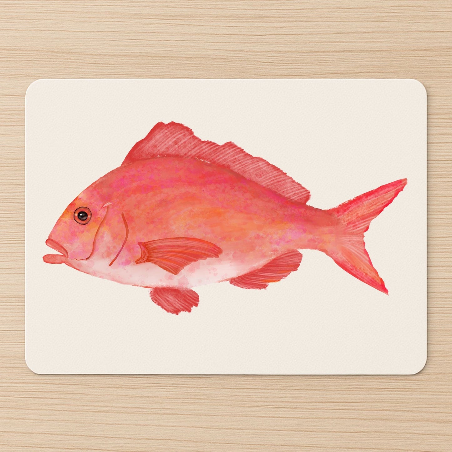 Pink Snapper Mousepad - MerikaArt