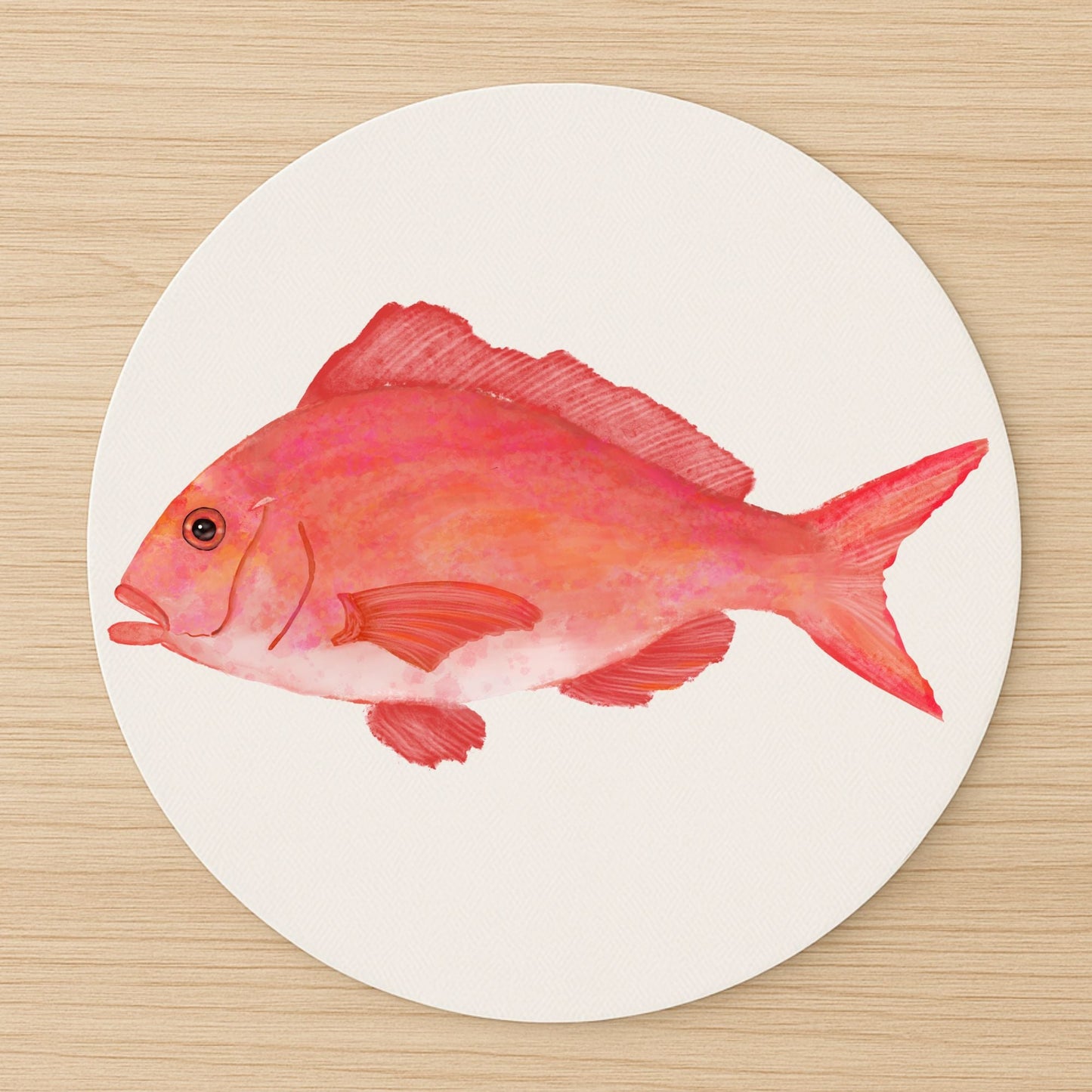Pink Snapper Mousepad - MerikaArt