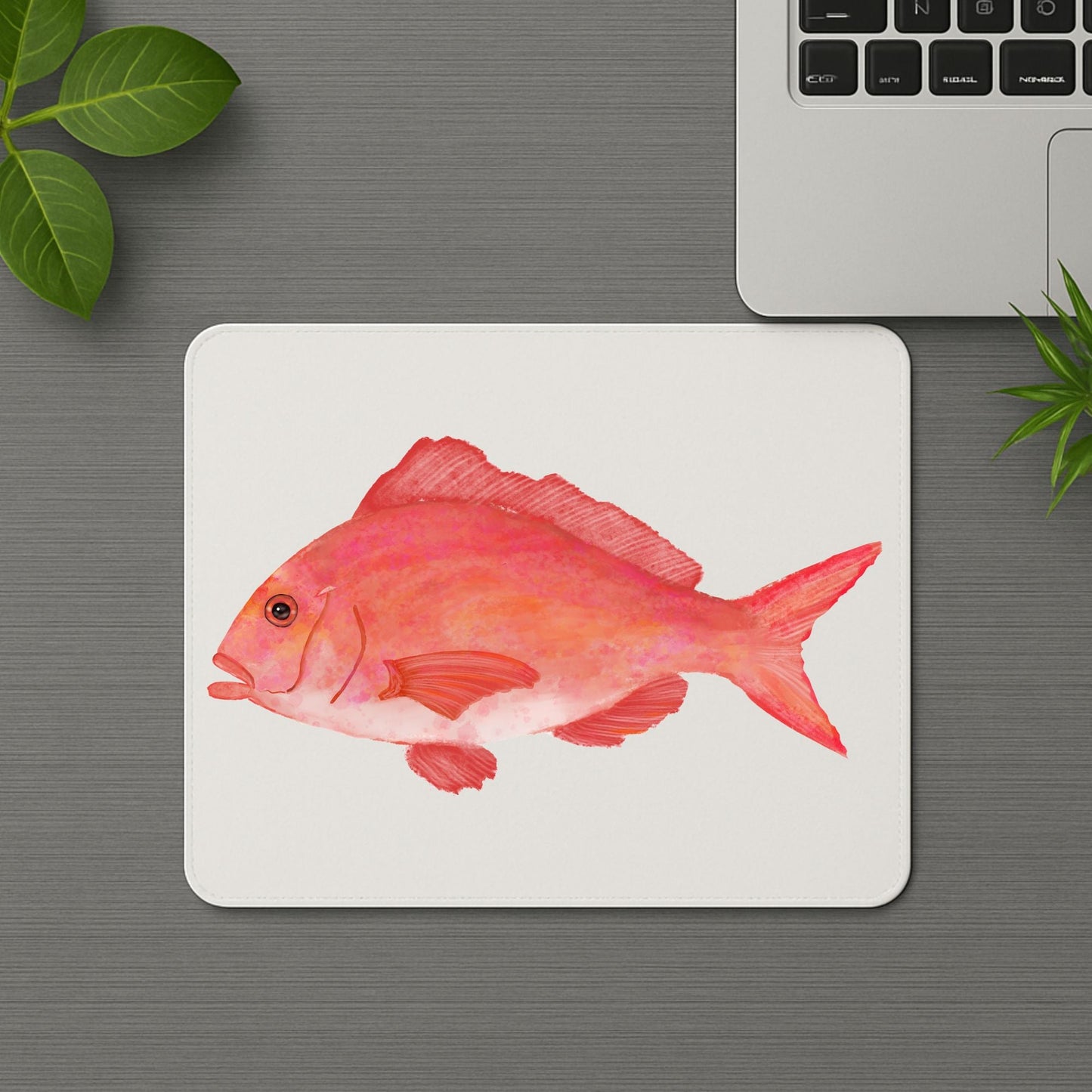 Pink Snapper Mousepad - MerikaArt