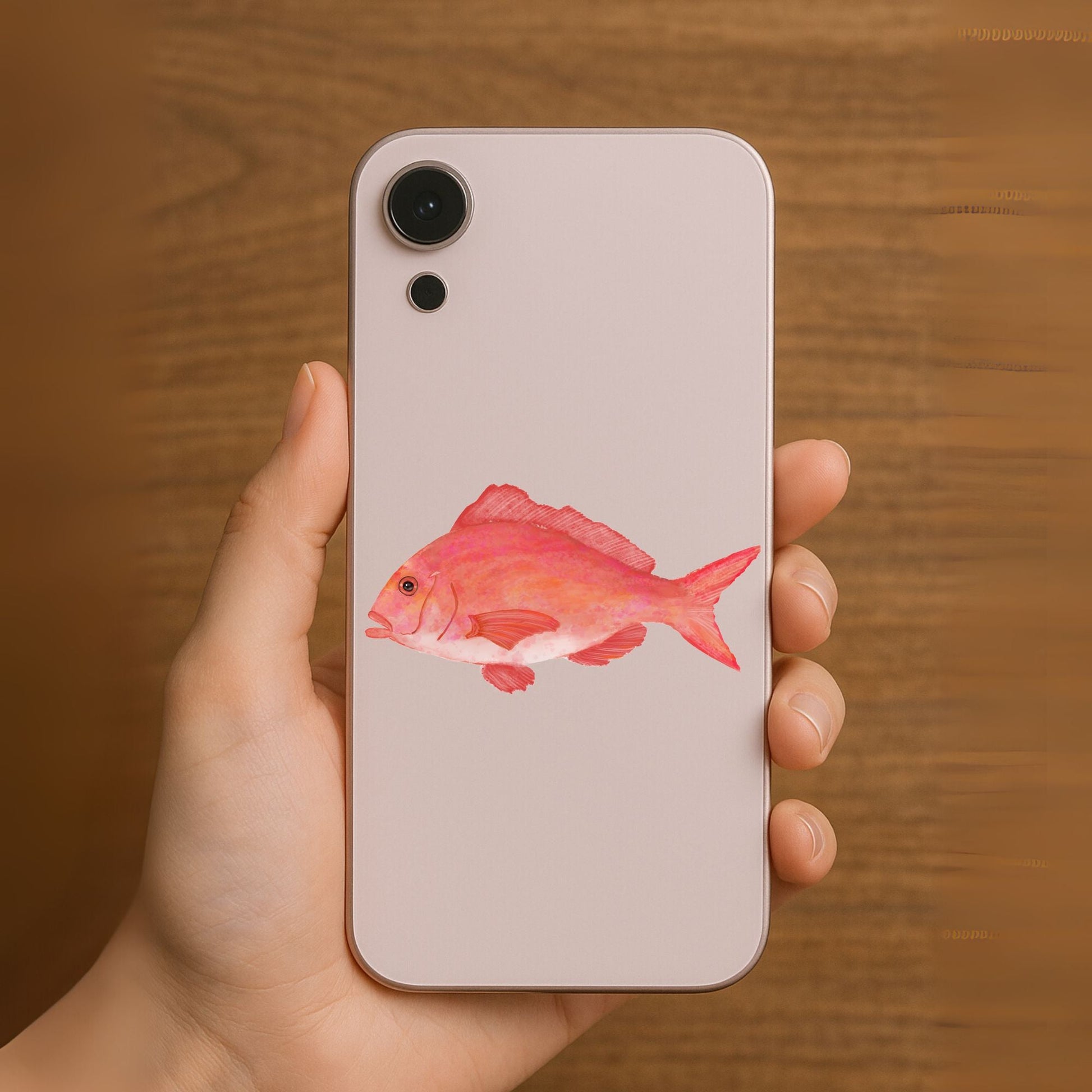 Pink Snapper Vinyl Sticker - MerikaArt