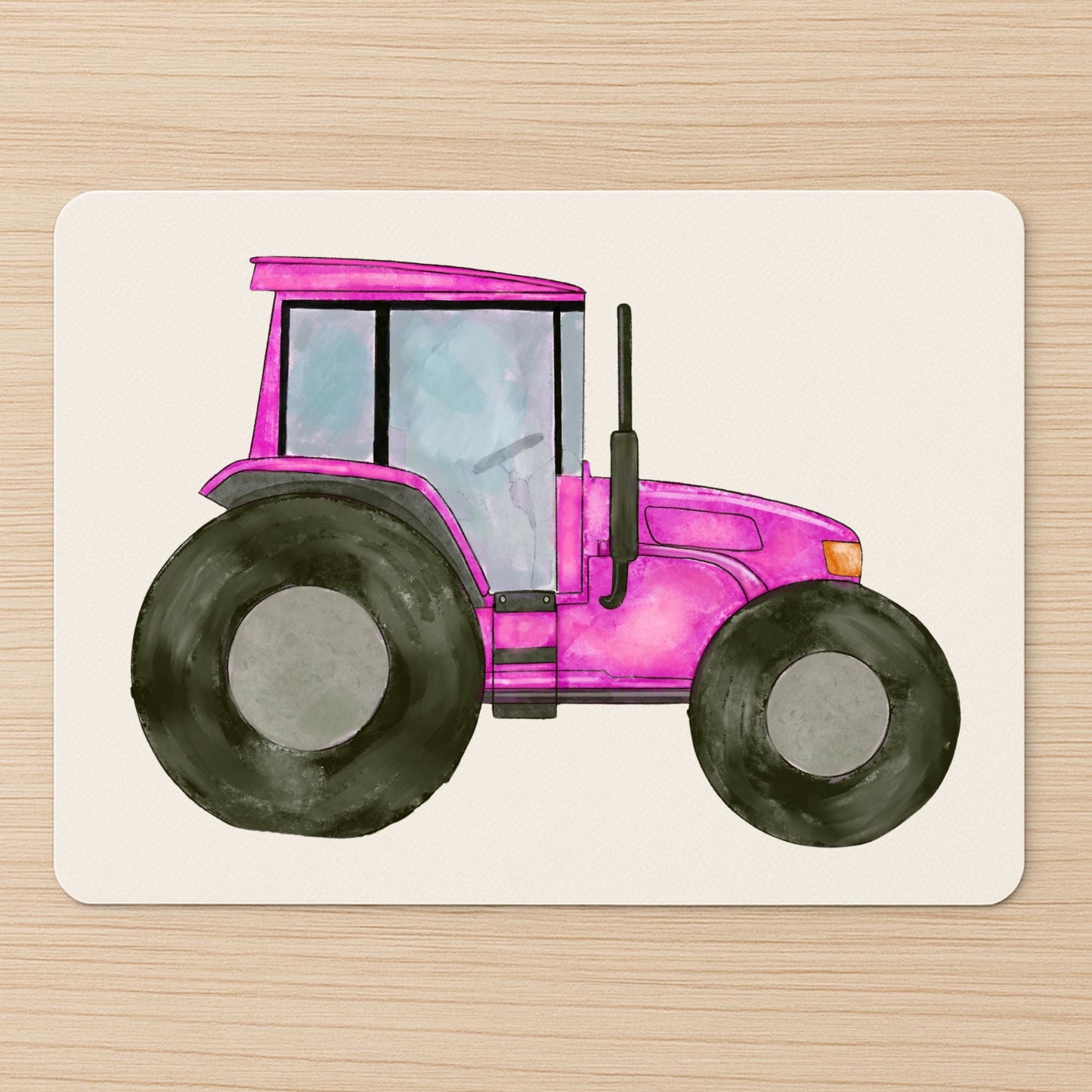 Pink Tractor Mousepad - MerikaArt