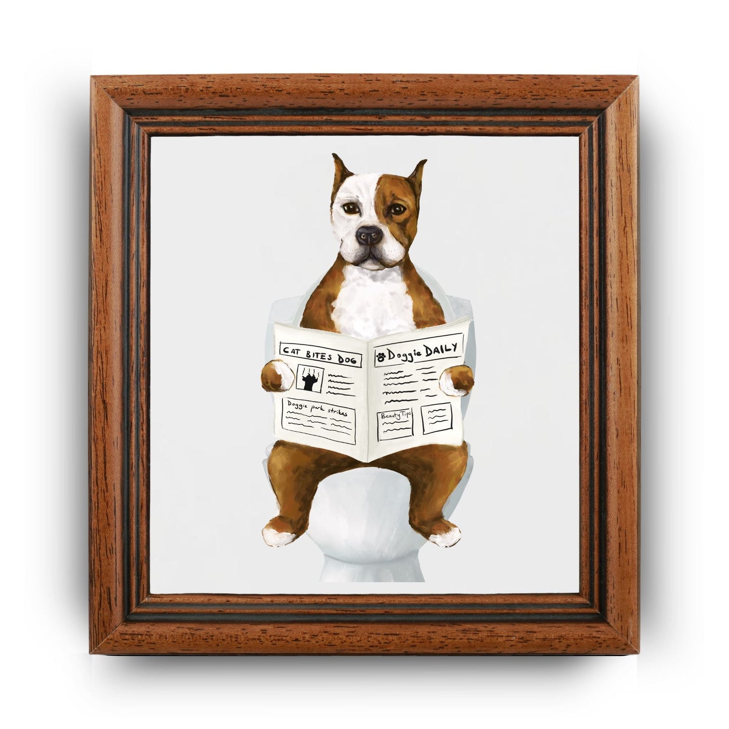 Pit Bull Dog Ceramic Tile - MerikaArt