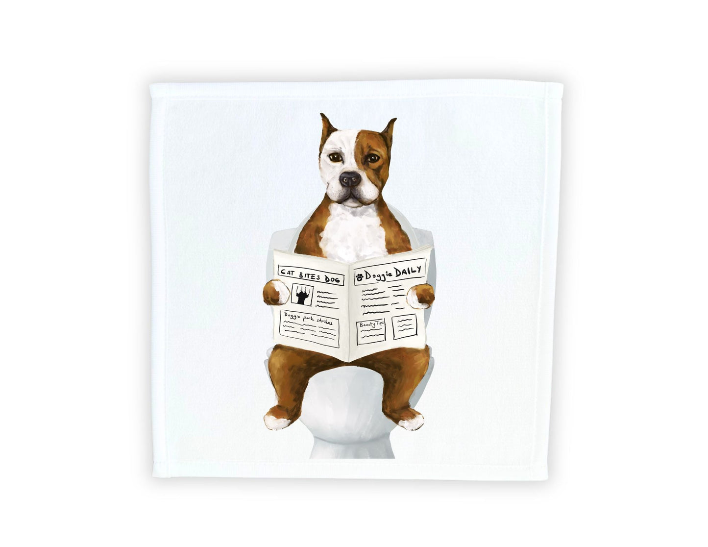 Pit Bull Washcloth - MerikaArt