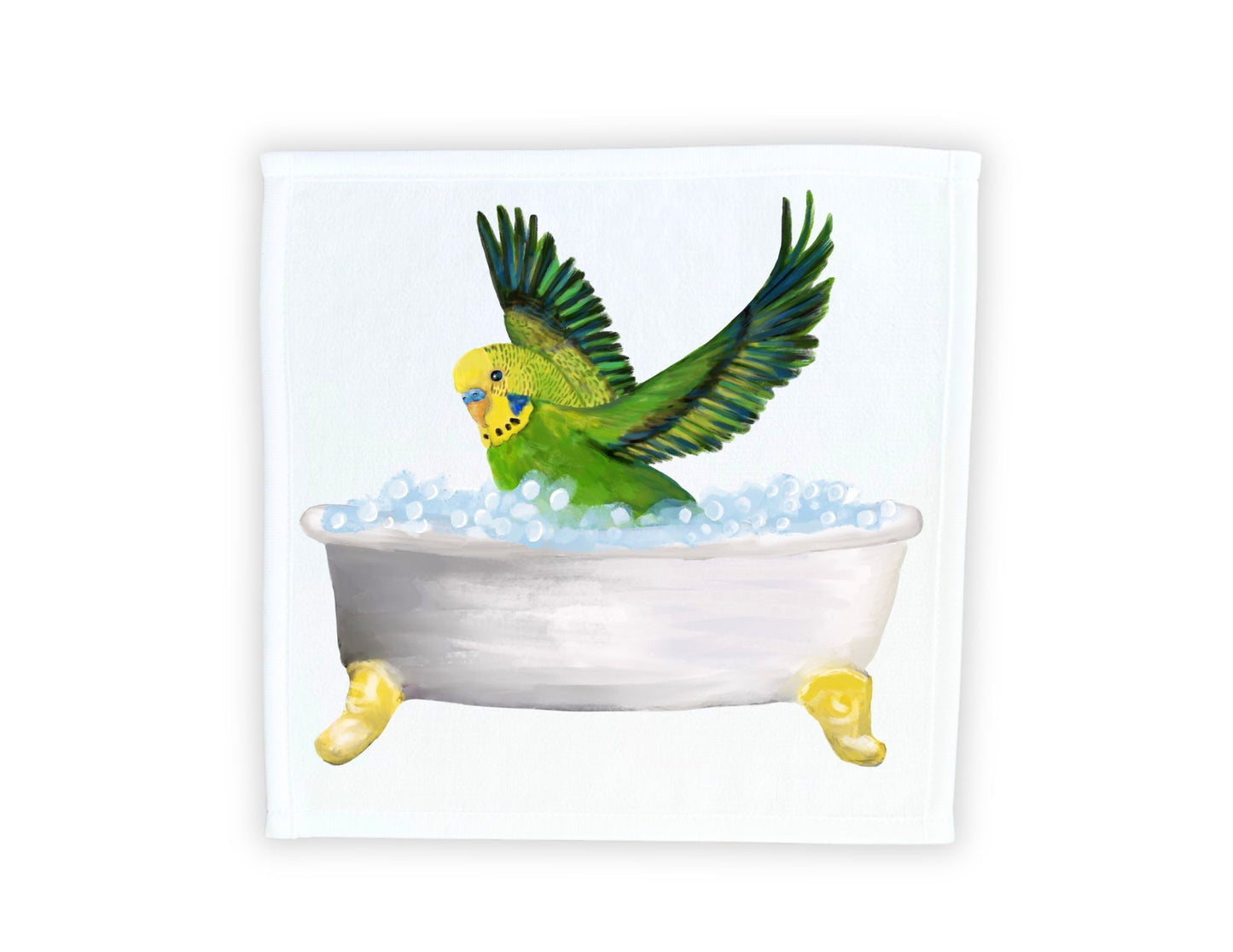 Playful Budgie Bath Washcloth – A Fun Touch for Bird Lovers - MerikaArt