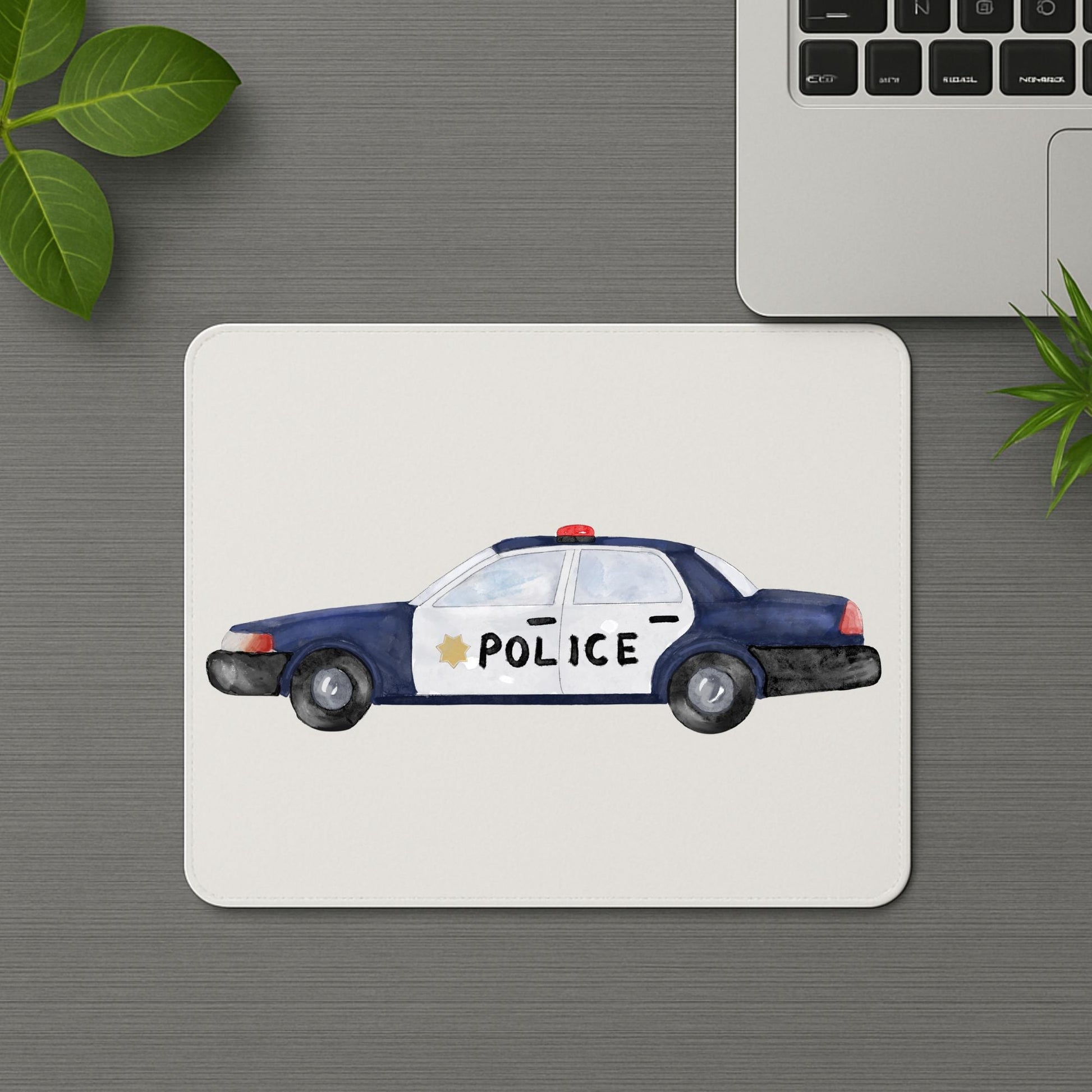 Police Car Mousepad - MerikaArt