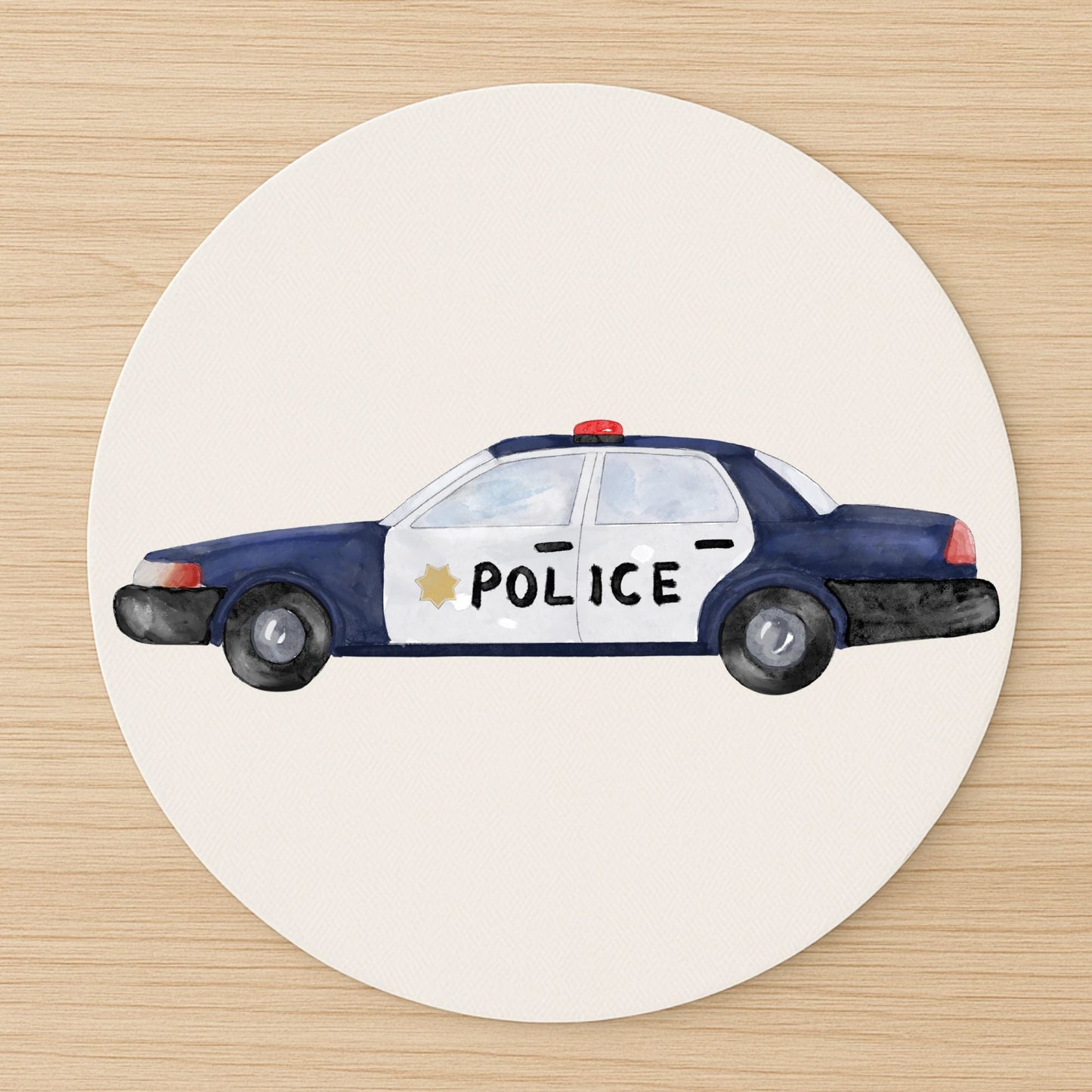 Police Car Mousepad - MerikaArt