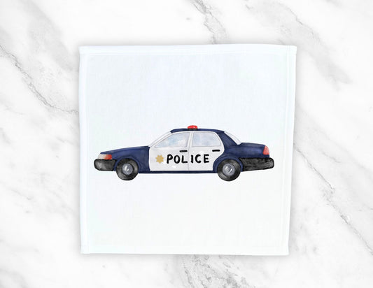 Police Car Washcloth - MerikaArt