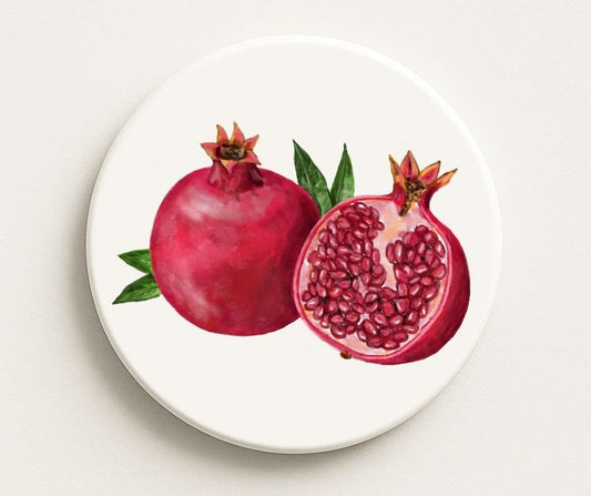 Pomegranate Ceramic Coaster - MerikaArt