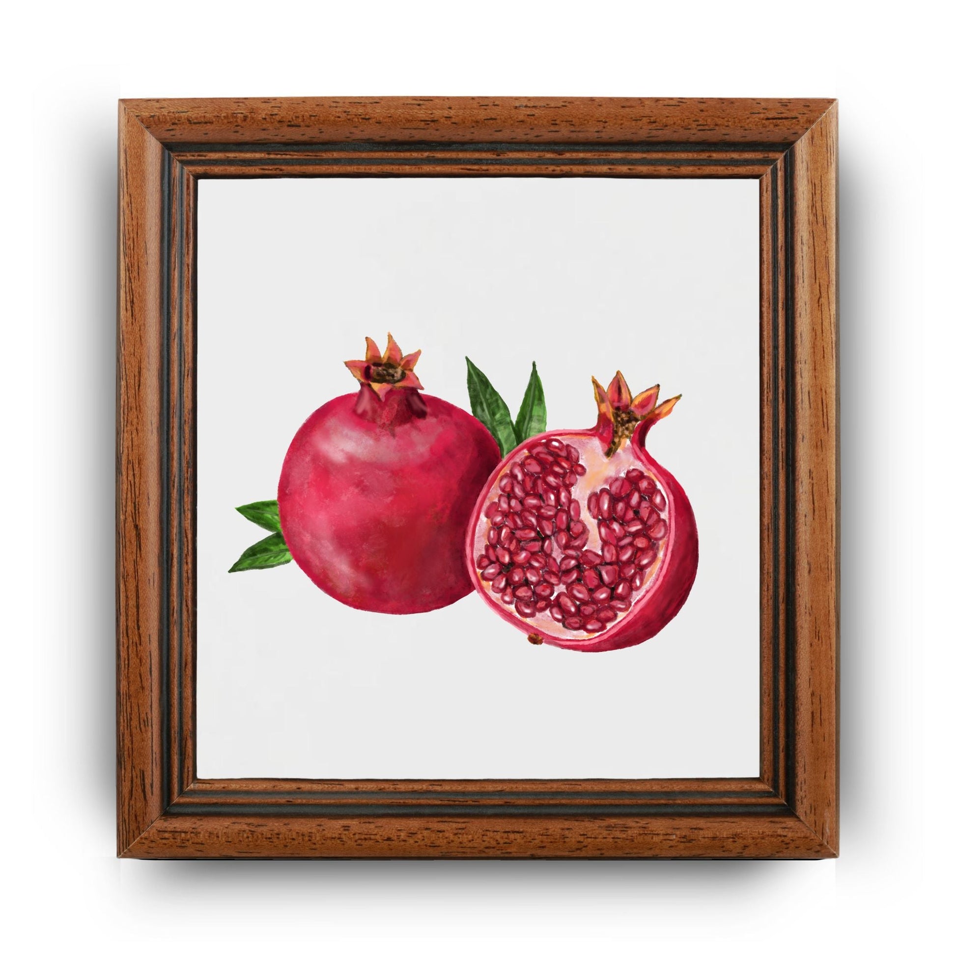 Pomegranate Ceramic Tile – Handcrafted Kitchen Decor - MerikaArt