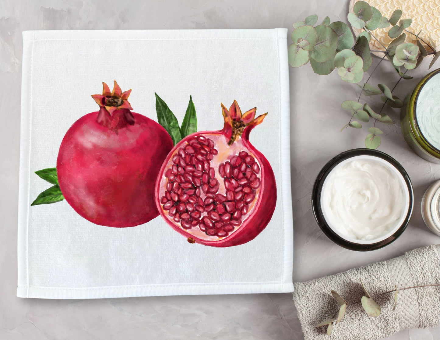 Pomegranate Delight Washcloth - MerikaArt