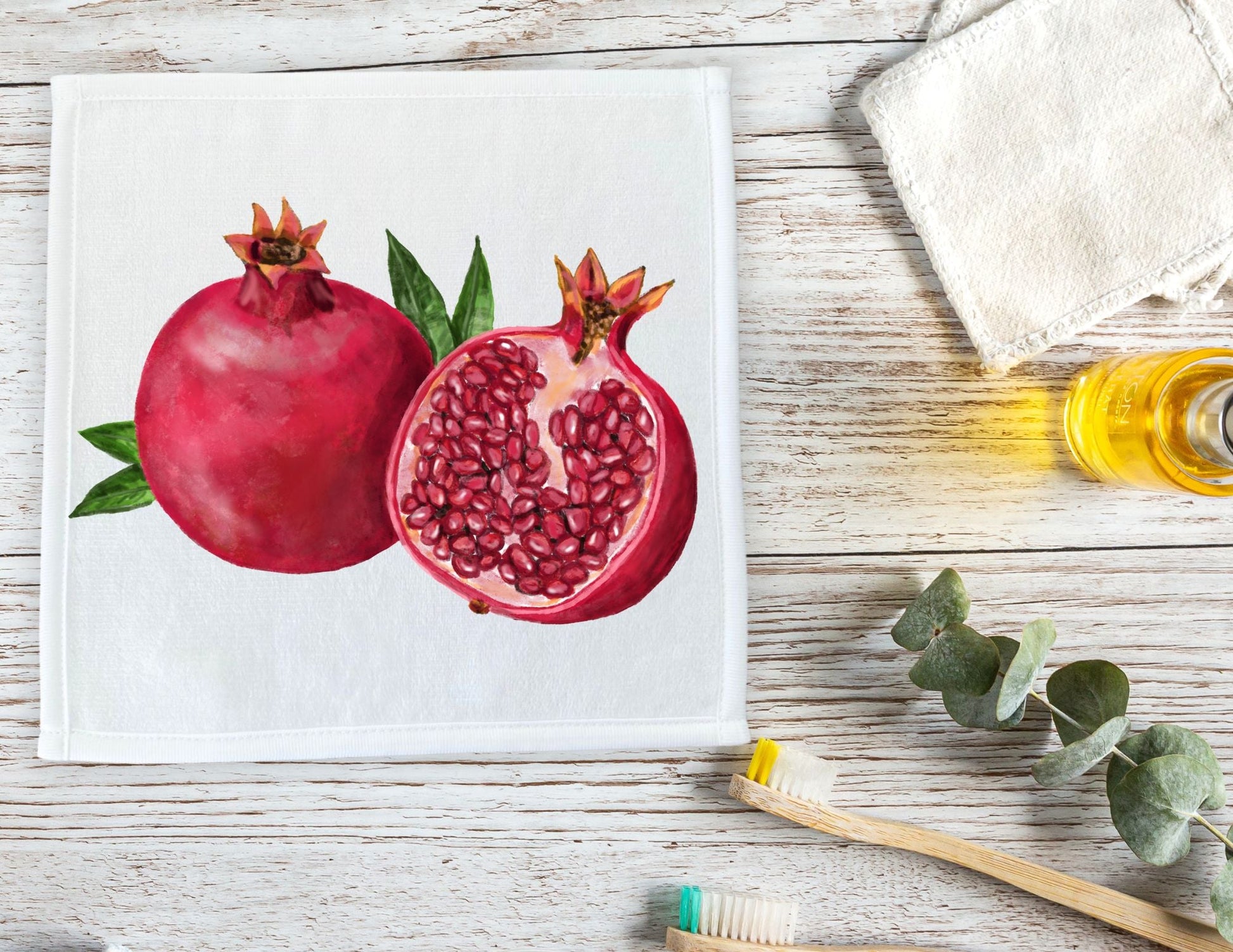 Pomegranate Delight Washcloth - MerikaArt