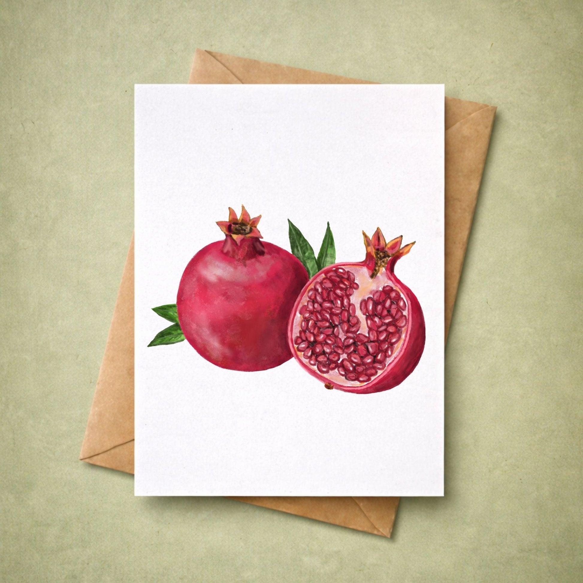 Pomegranate Postcard - MerikaArt