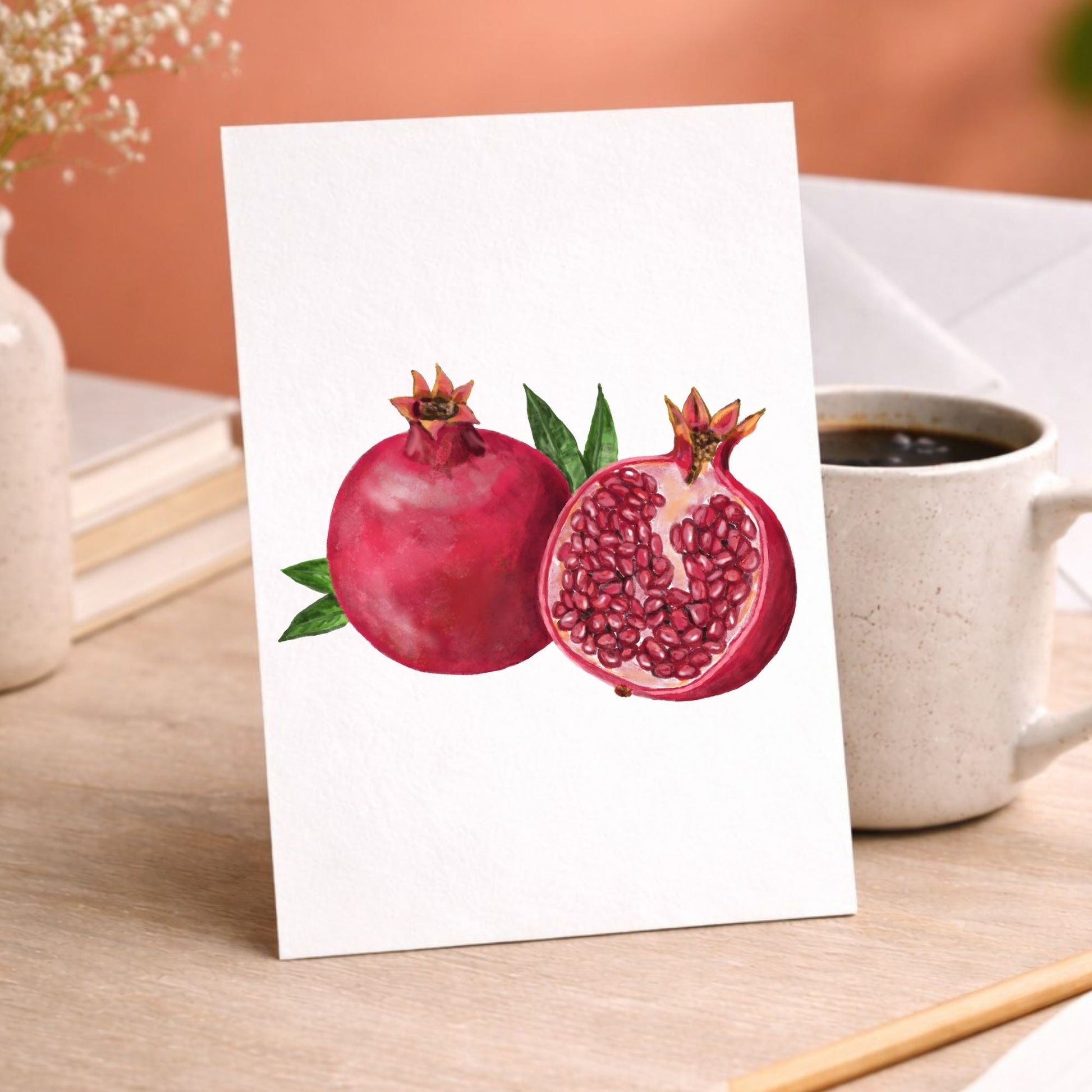 Pomegranate Postcard - MerikaArt
