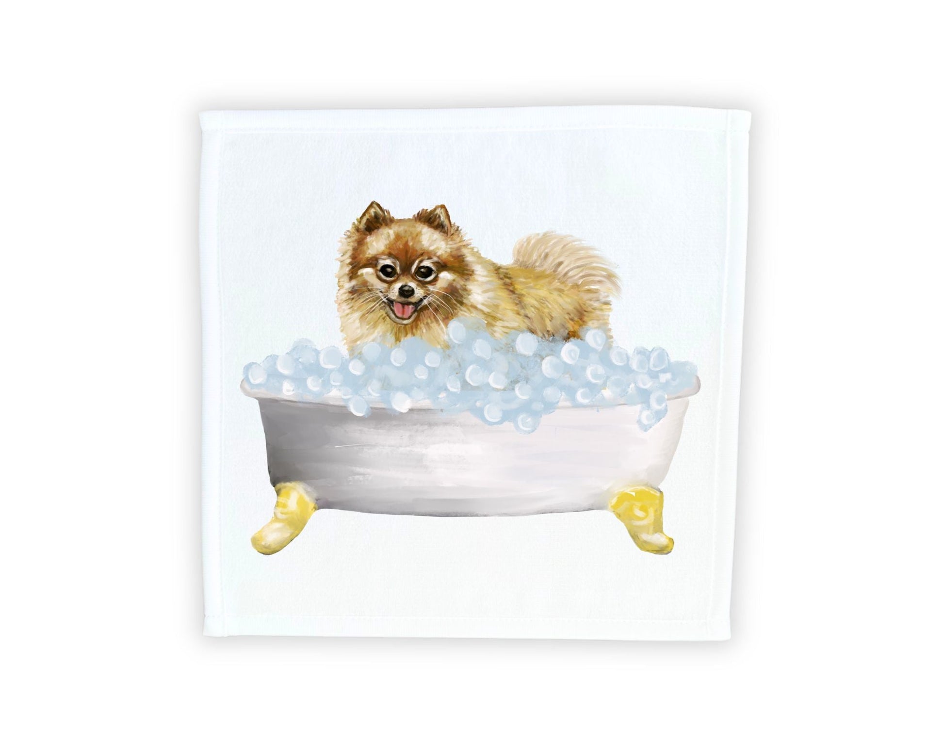 Pomeranian Bath Washcloth - MerikaArt
