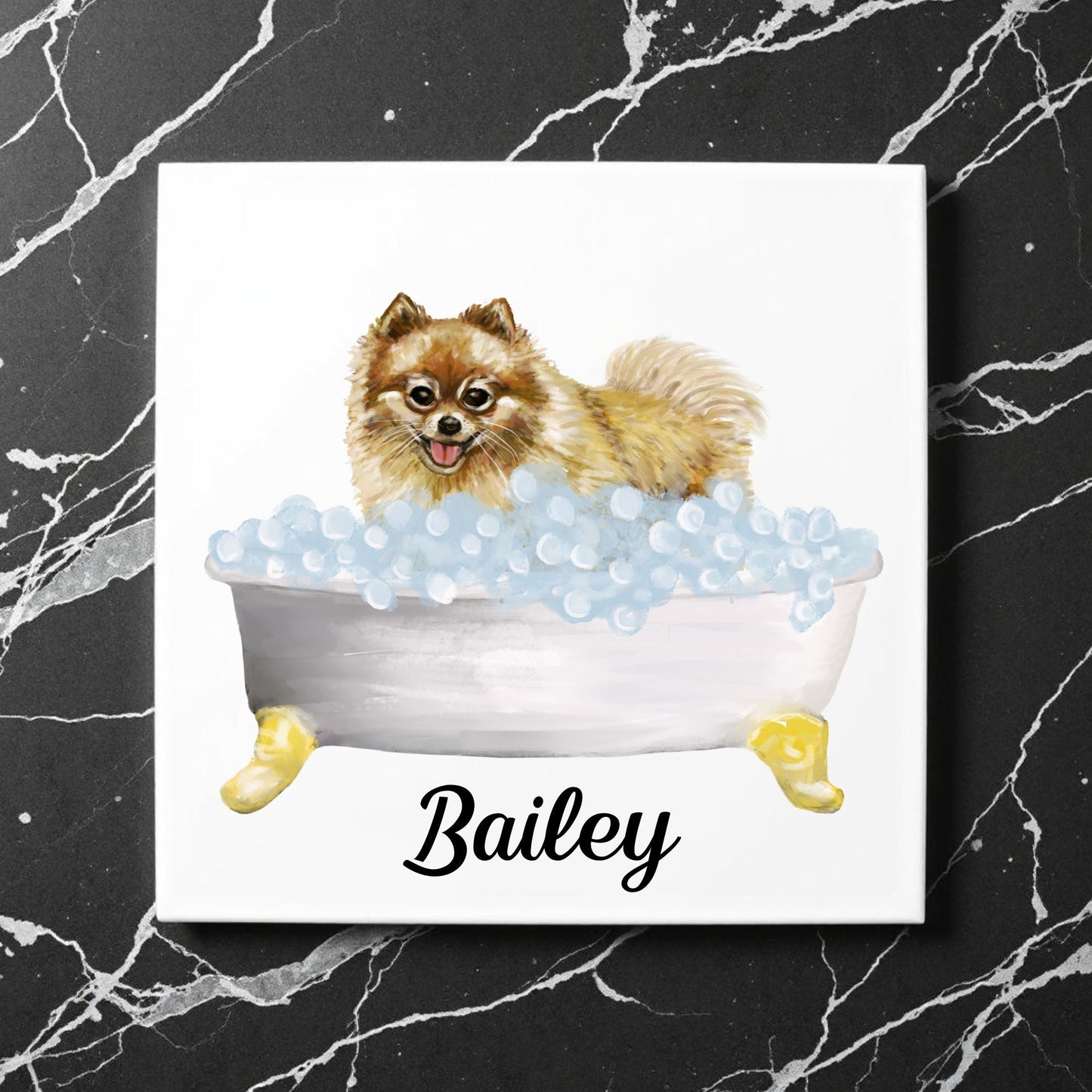 Pomeranian Ceramic Tile - MerikaArt