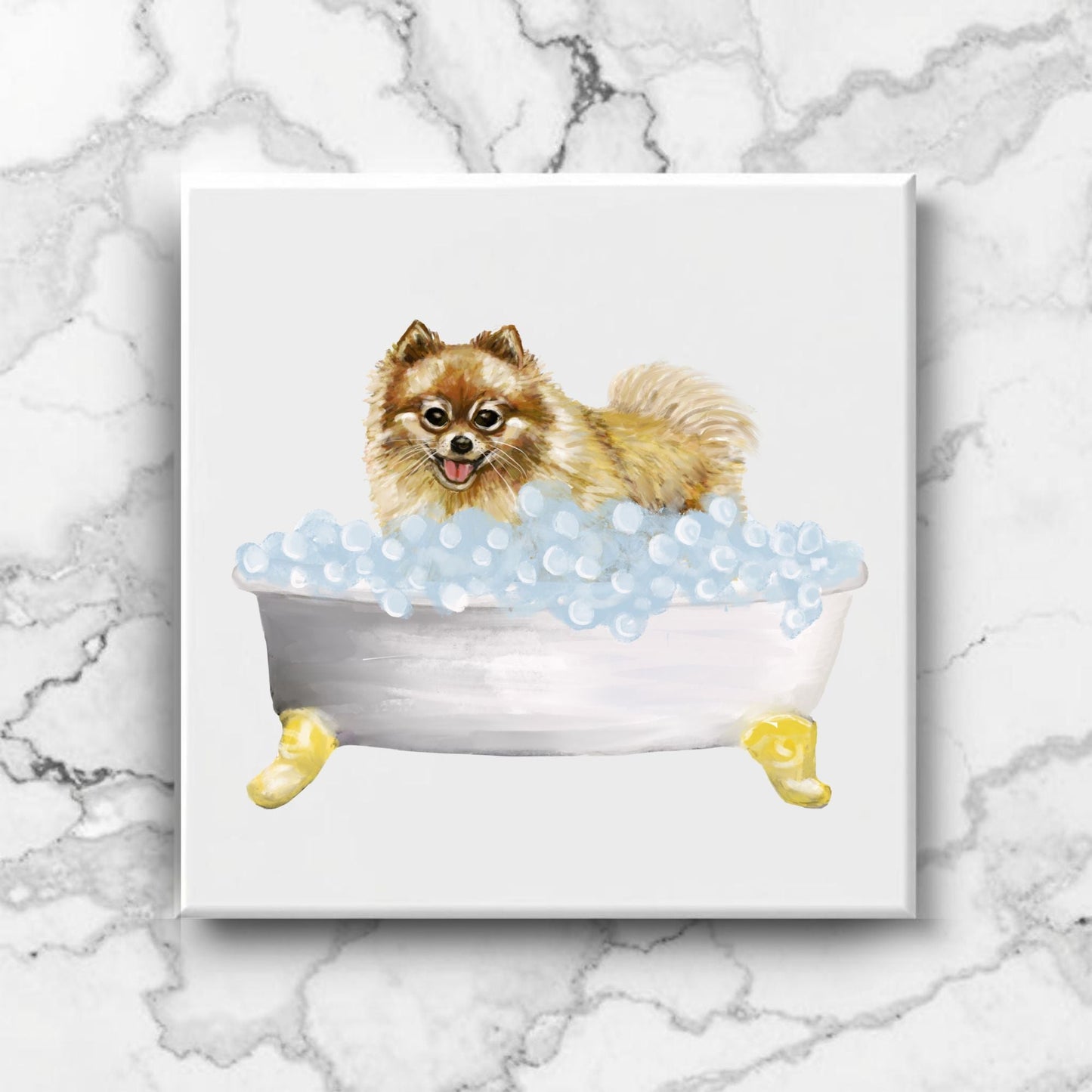 Pomeranian Ceramic Tile - MerikaArt