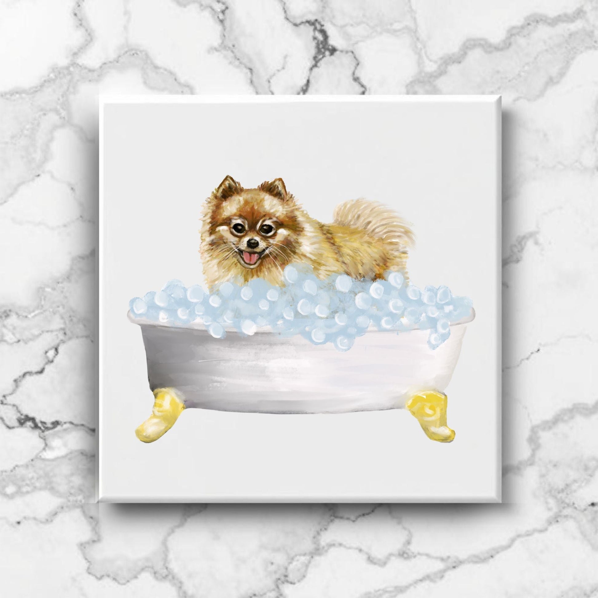 Pomeranian Ceramic Tile - MerikaArt